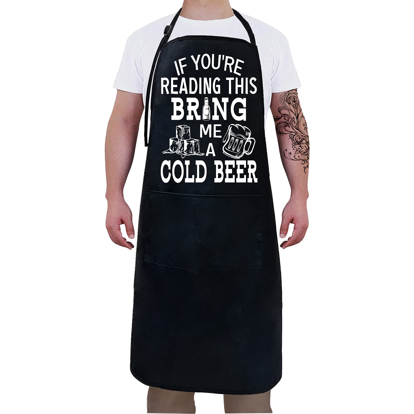 2 Pack - Aprons For Men ,Fathers Day,Dad Apron,Gifts For Dad - From Daughter Son For The Best Dad Husband Stepfather Birthday Ba