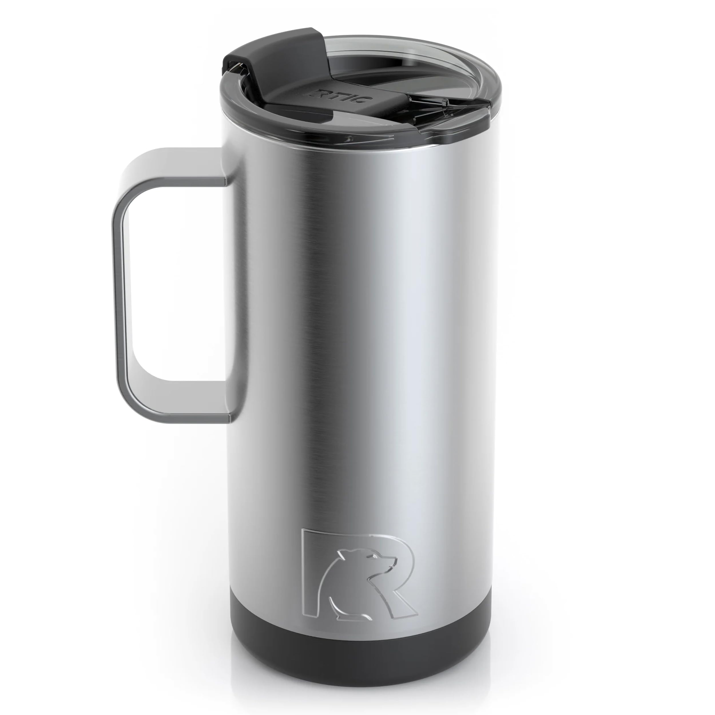 Rtic 16 Oz Coffee Travel Mug With Lid And Handle, Stainless Steel Vacuum-Insulated Mugs, Leak, Spill Proof, Hot Beverage And Col