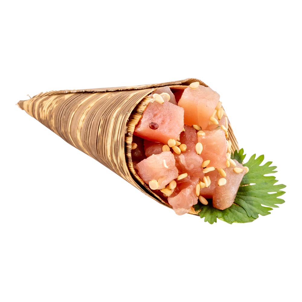 Restaurantware Bamboo Cone Wooden Food Cone Bamboo Food Cone - Perfect For Catering Restaurants & Food Trucks - Small 1.25'' X 3