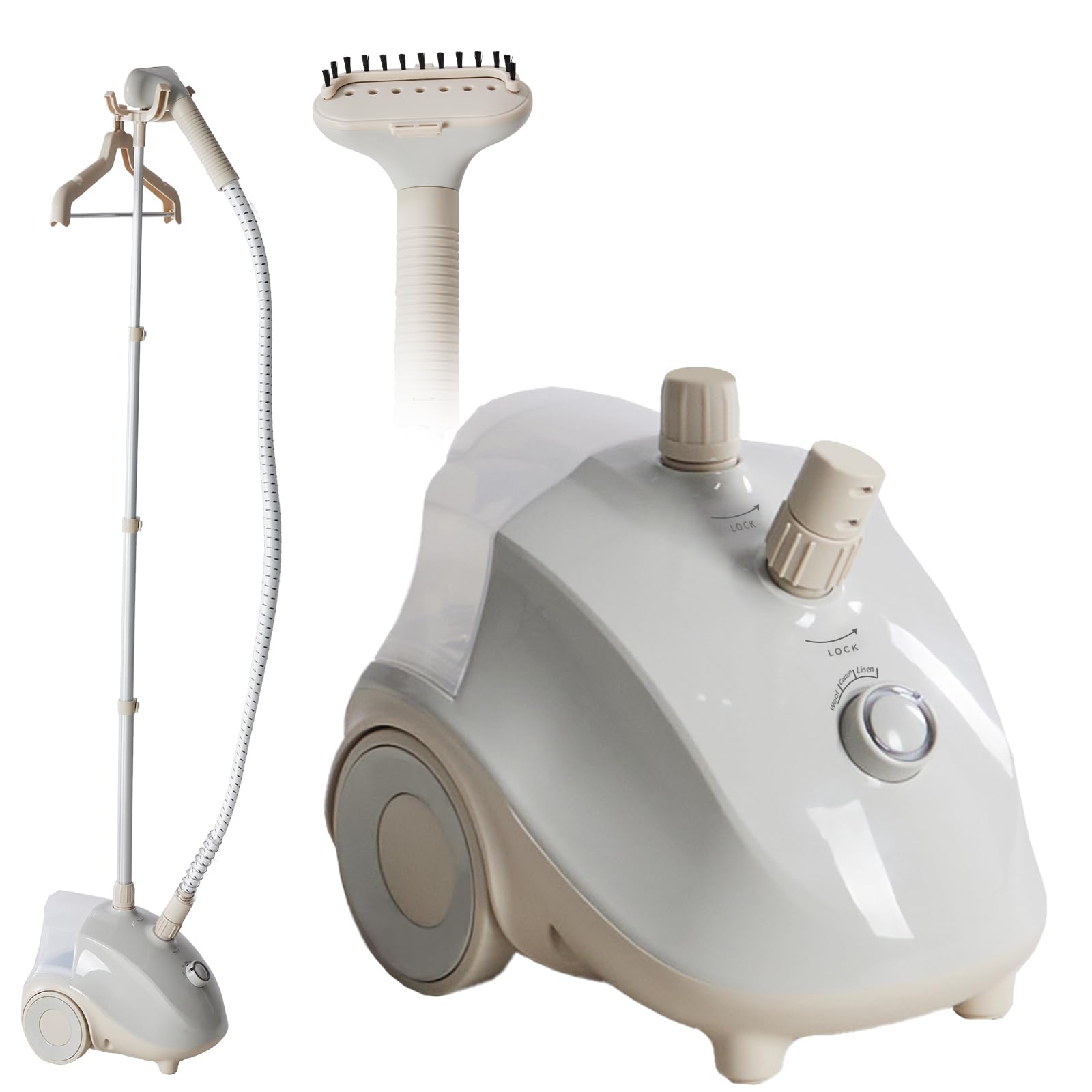 Sweetcrispy Garment Steamer for Clothes Standing, 1500W Powerful Clothes Steamer Standing with Wheels, 1.7L Water Tank for 55 Mi
