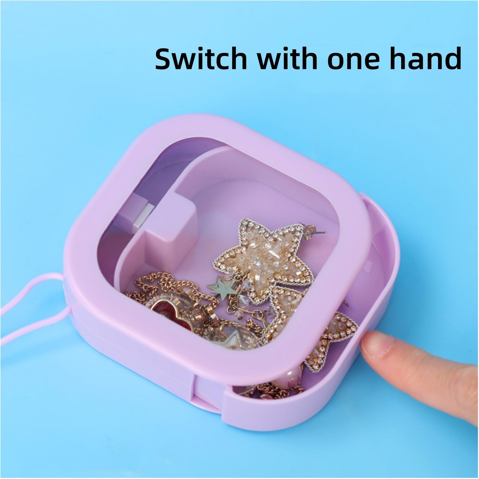 Esehgs 2Pcs Hair Tie Organizer,Portable Travel Qtip Holder,Bathroom Storage Organizer Qtip Dispenser Cotton Swabs Dispenser Kids