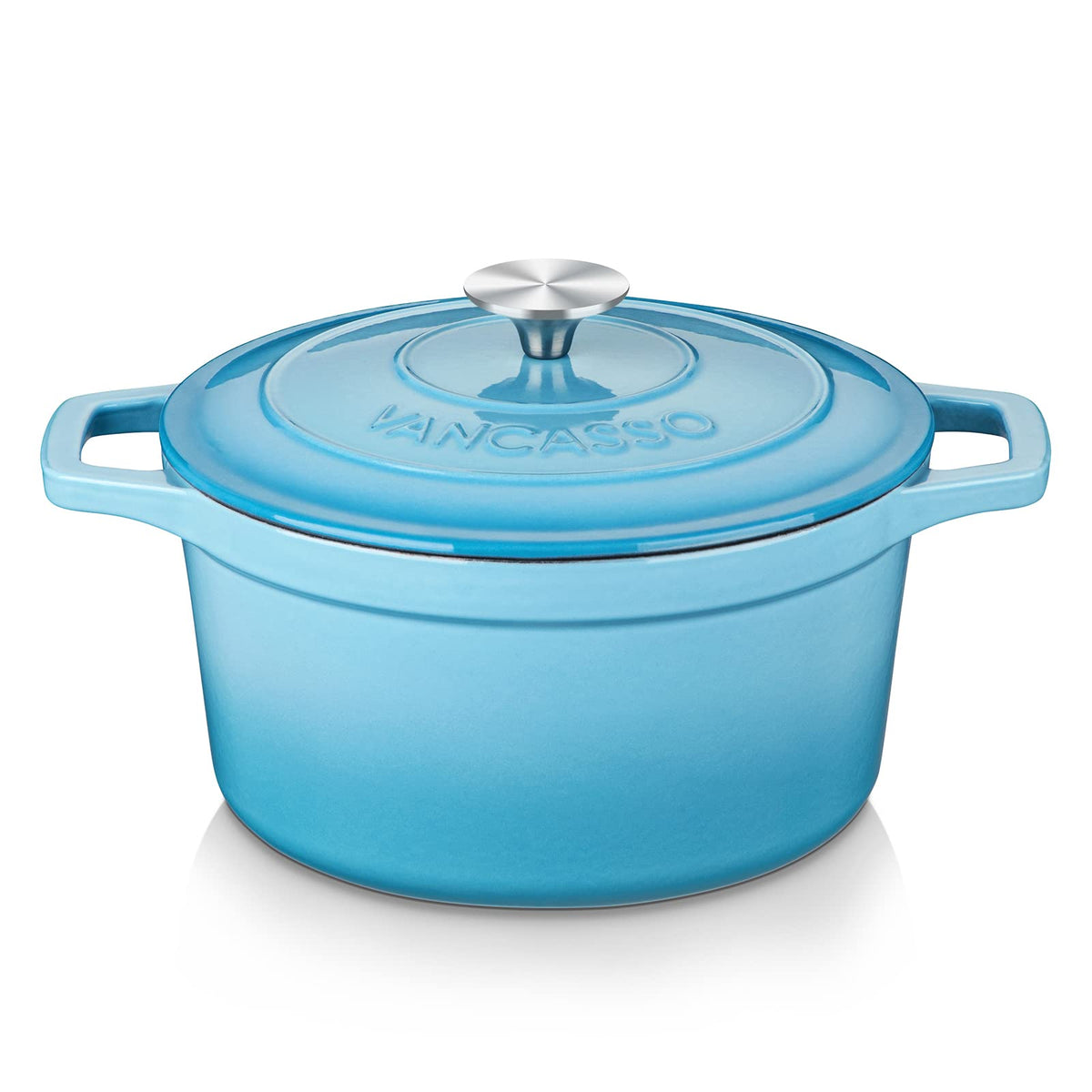 Vancasso Enameled Cast Iron Dutch Oven, 6 Qt Dutch Oven Pot With Lid, Round Dutch Oven Cast Iron Pot, Non Stick Enamel Coating F