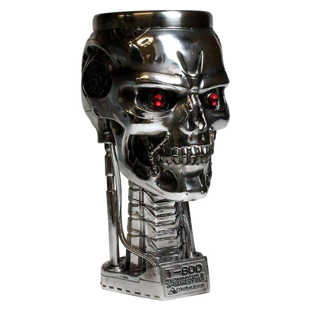 Nemesis Now Terminator Head Goblet 17Cm Silver, Resin W/Stainless Steel Insert