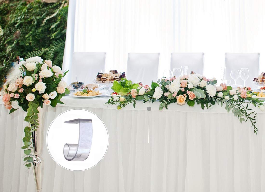 Navadeal Table Skirting Clips Tablecloth Clips For Table 1.5'' - 1.8'' With Hook | Pack Of 50 | Great For Wedding Home Meeting P