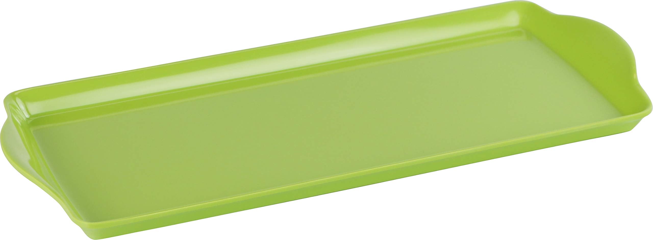 Calypso Basics Melamine Plastic Tidbit Bpa-Free, Food Safe, Multipurpose Platter Serving Tray, Bathroom/Table Organizer, Lime