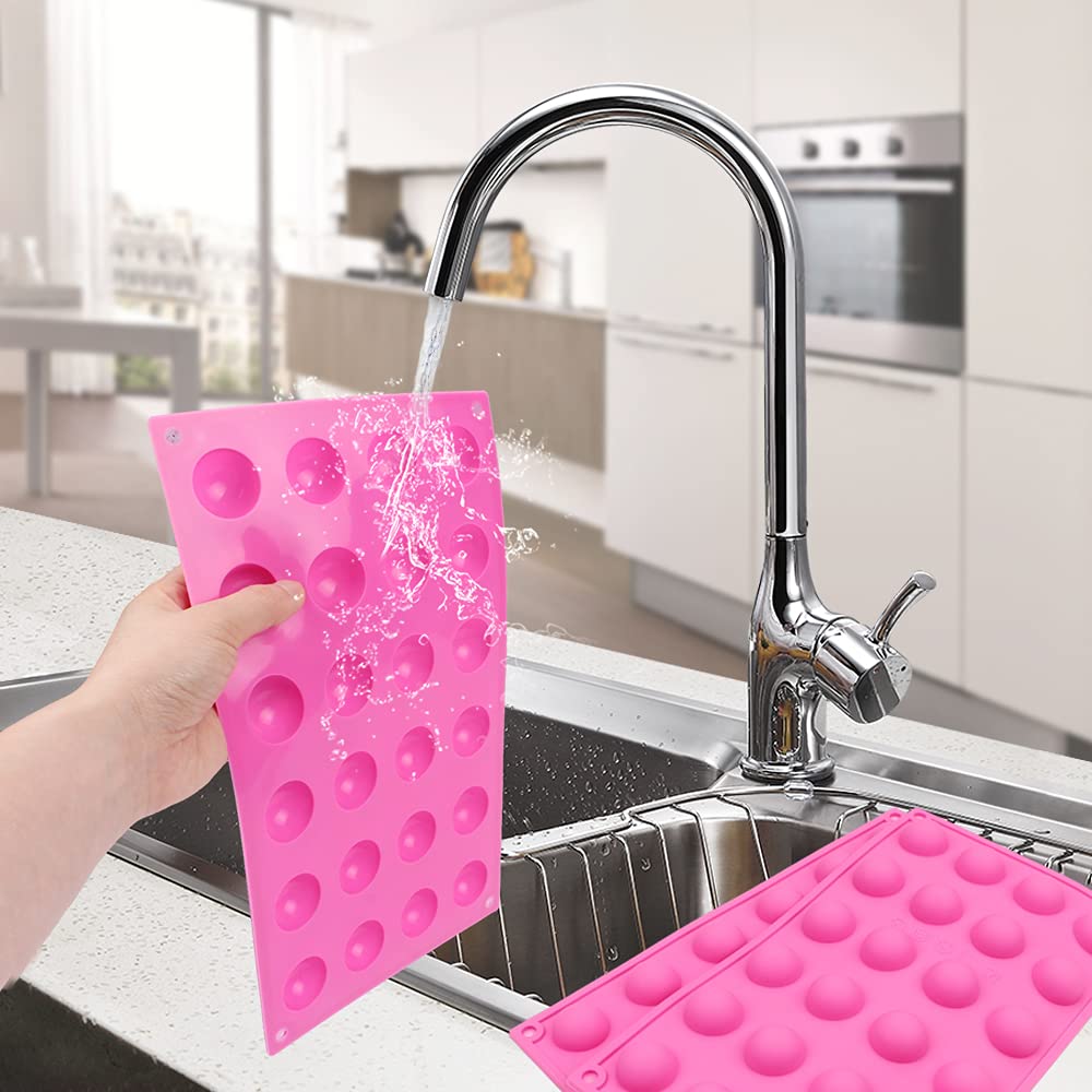 BAKER DEPOT Small Dome Silicone Mold for Cake Decorating, 24 Holes, 2 Pcs, Model CDS-1046