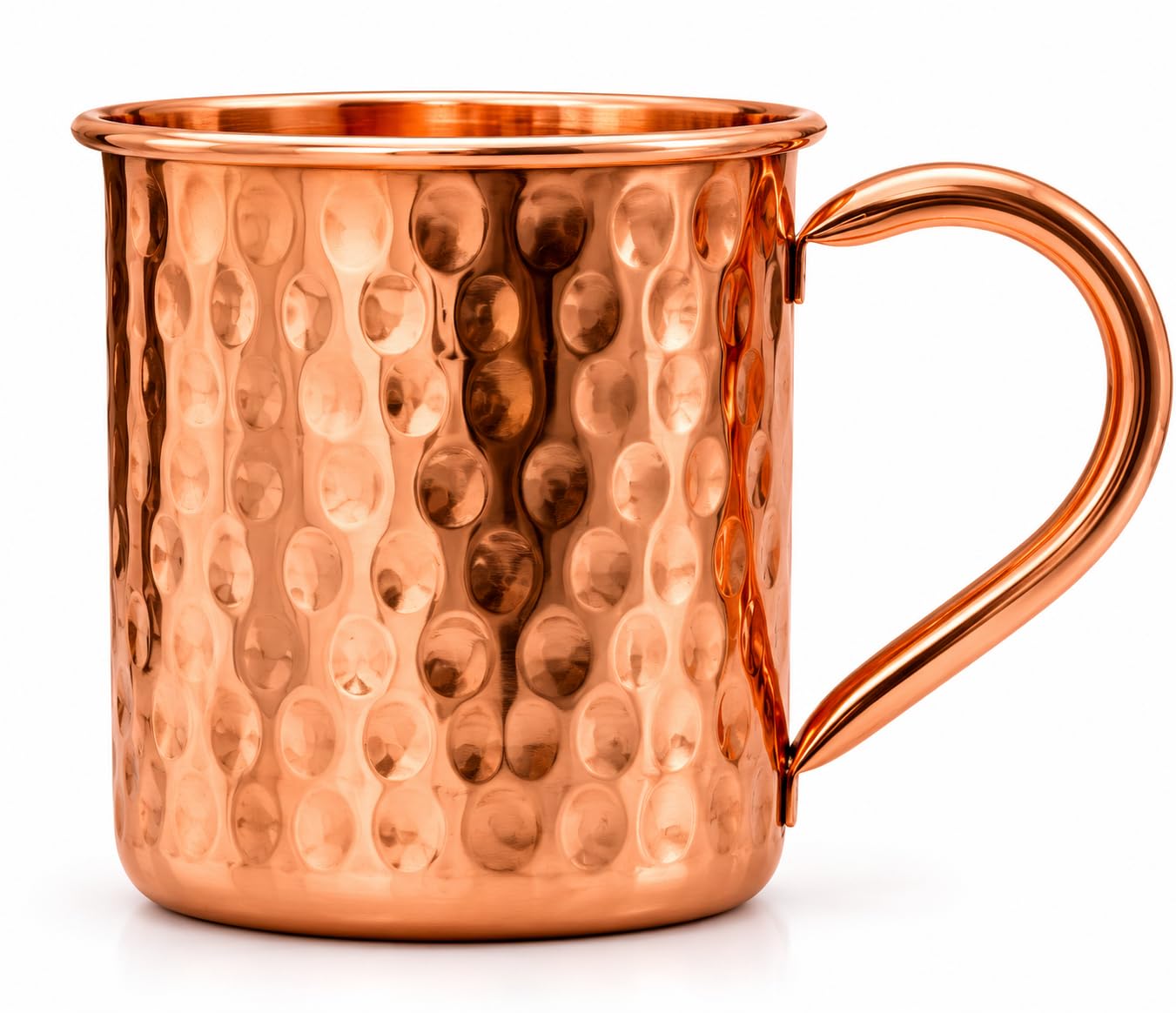Copper Mules PURE Copper Mug RAW Cups Interior Ideal for Ayurvedic Health Benefits and Moscow Mules  Hand Hammered Finish  Aut