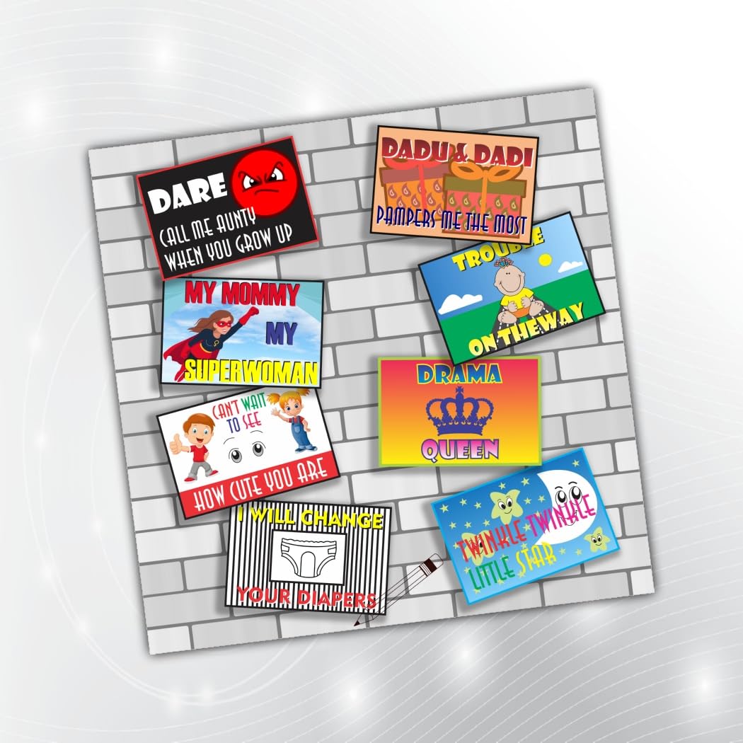 PartyStuff Baby Shower Theme Props  Baby Shower Party Props (8 Cards)