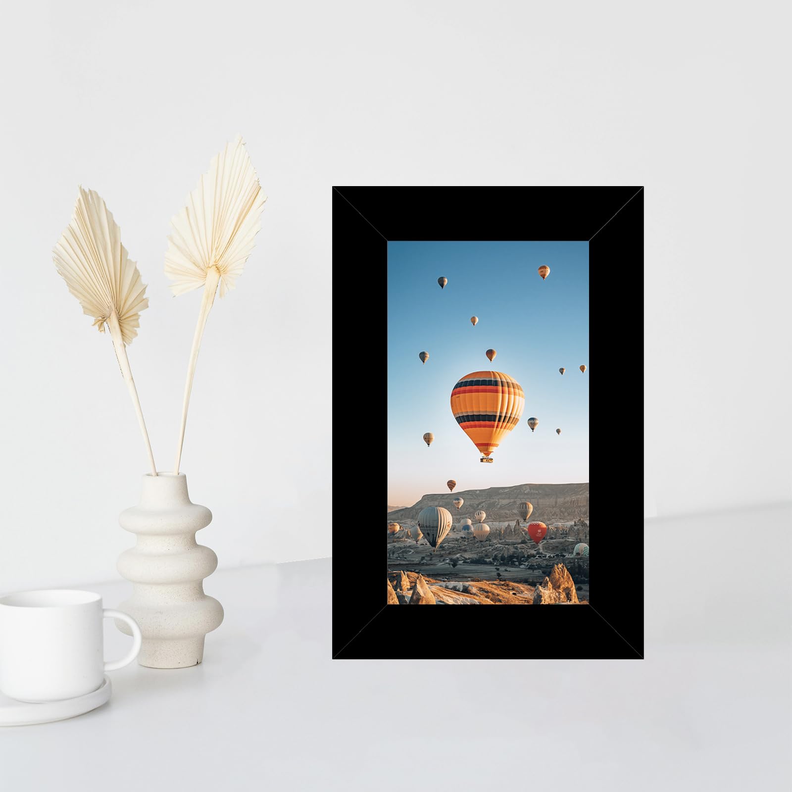 JCJMY 3x5 Picture Frame Set of 4 Black for Tabletop, 3 x 5 Photo Frame with Shatter Resistant Plexiglass, Sturdy 3 by 5 Poster F