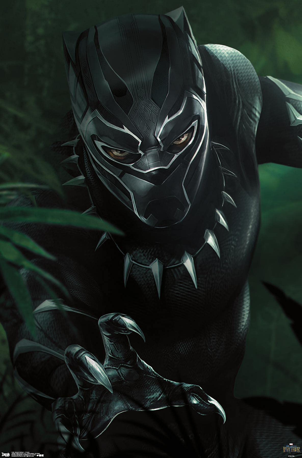 Trends International Marvel Cinematic Universe - Black Panther - T'Challa Wall Poster, 14.725'' X 22.375'', Premium Unframed Ver