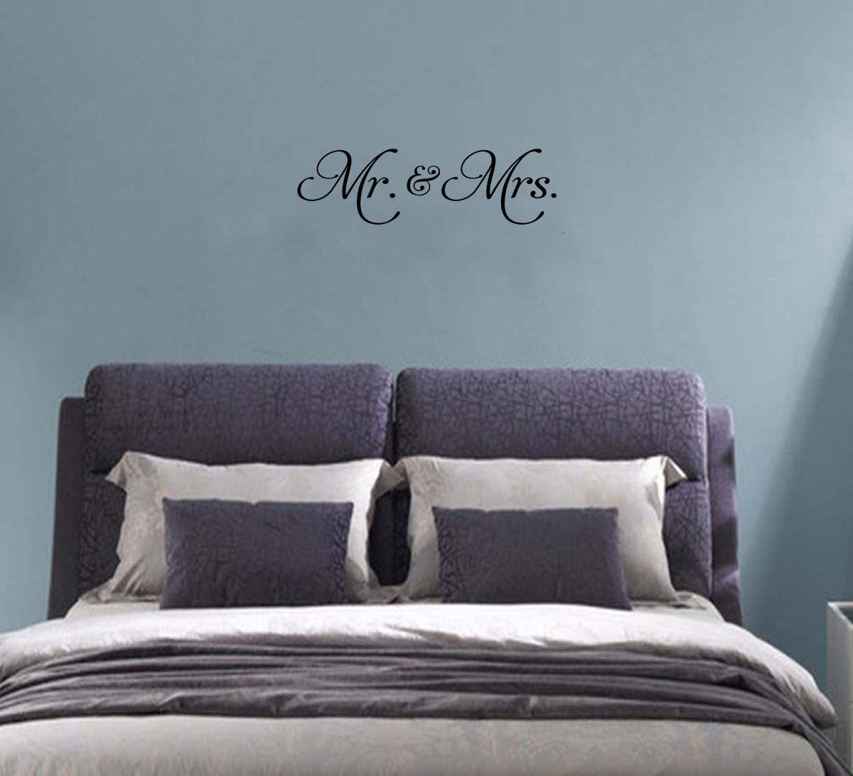 Mr&Mrs Wall Sticker Removeable Quote Vinyl Wall Art Decals