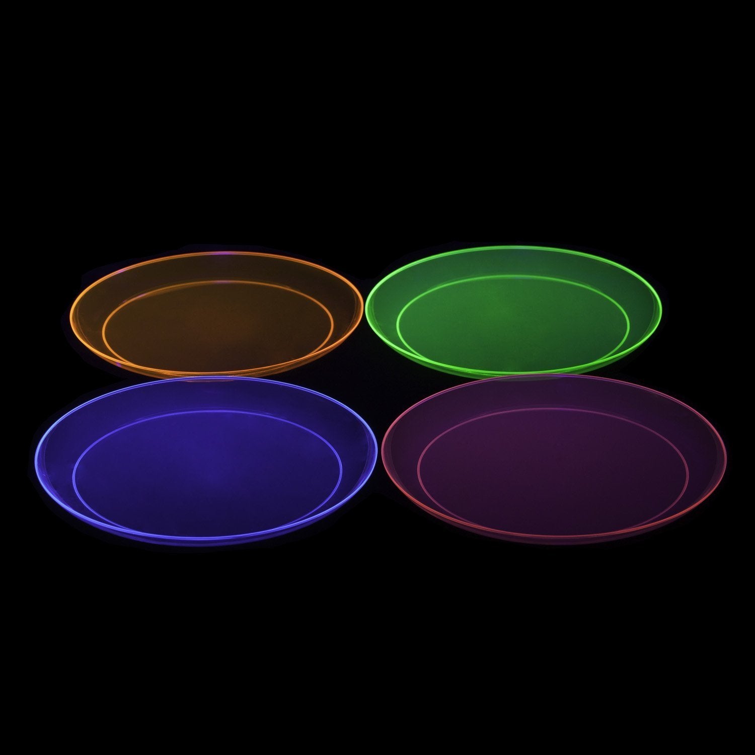 Party Essentials Hard Plastic 10.25-Inch Party/Dinner Plates, Assorted Neon, 20-Count