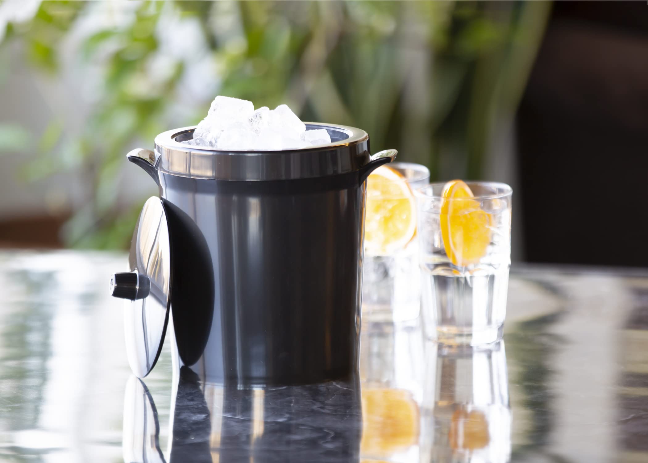 Service Ideas Ib3Bl Ice Bucket, Black, 3 Liter