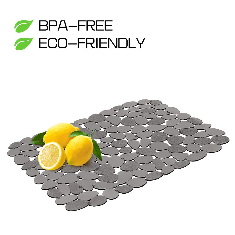 Yolife Pebble Sink Mats For Stainless Steel Sink, Pvc Sink Saddle Protectors Kitchen Sink Mat For Porcelain Sink, Dishes And Gla