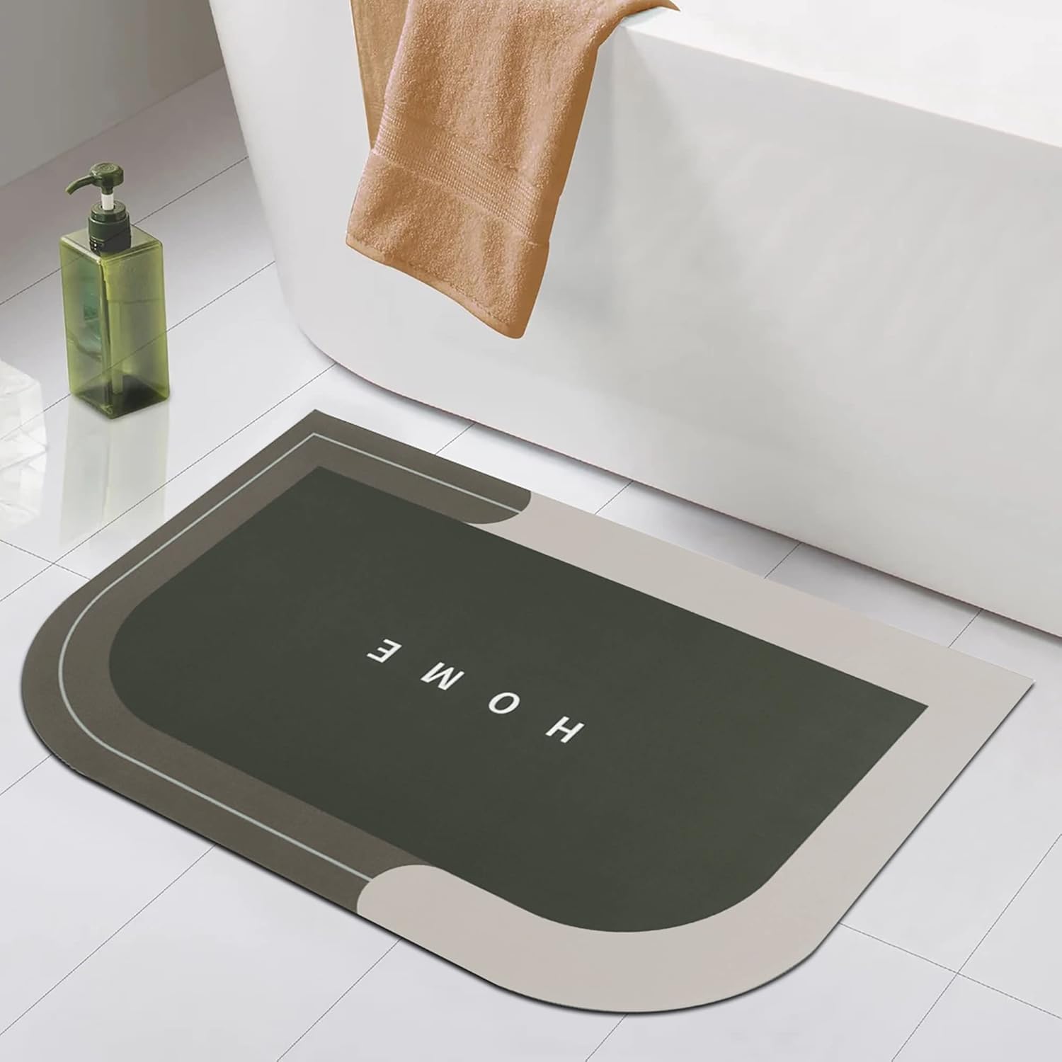 Mollishomes Rubber Bath Mat 4 Mm, Anti-Skid Water Soaking Bathroom Rug Door,Floor Mat, Soft Quick Dry Water Absorbent Mat For Ho