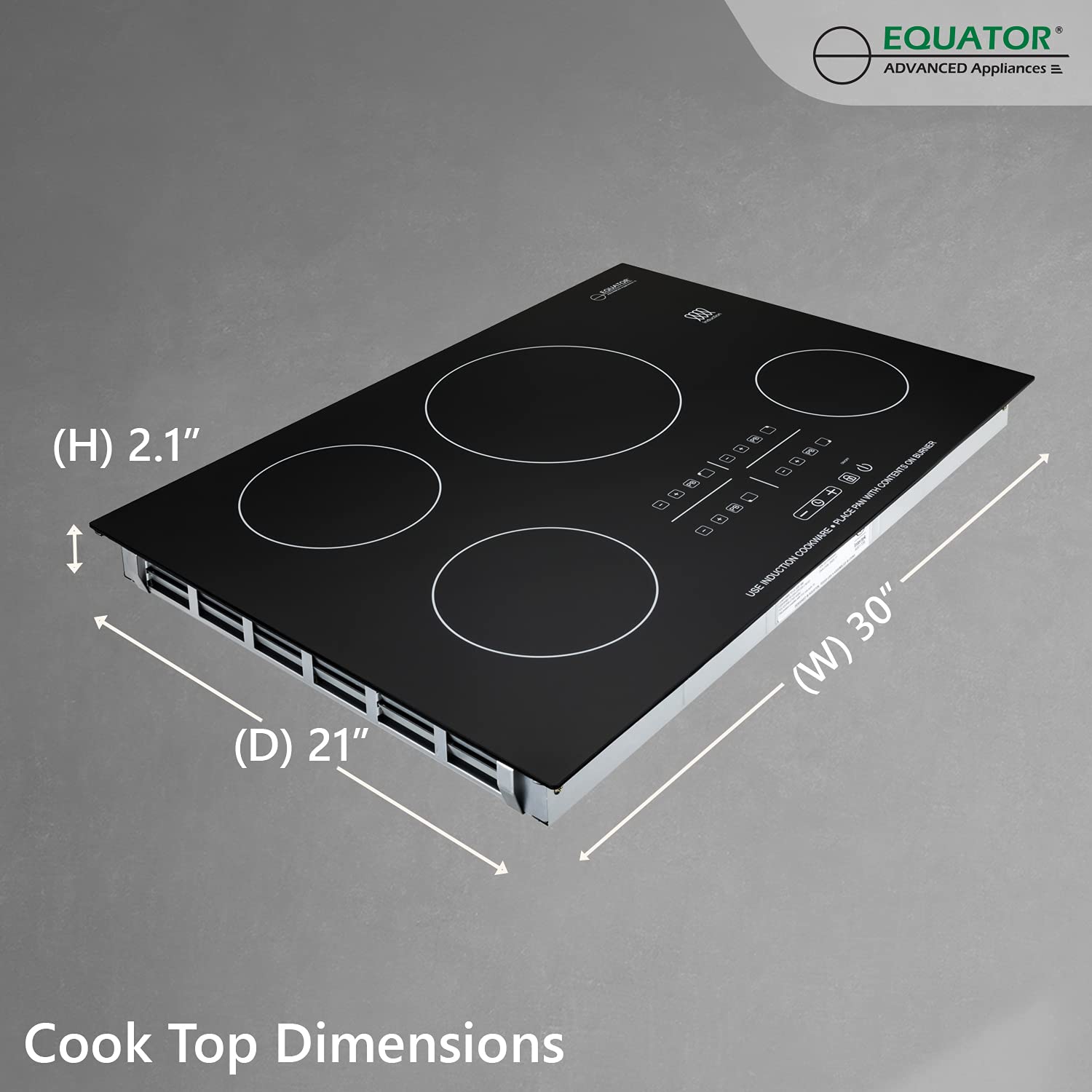 Equator 30'' Built-In 4 Burner Induction Cooktop 9 Level Power Boost 220V