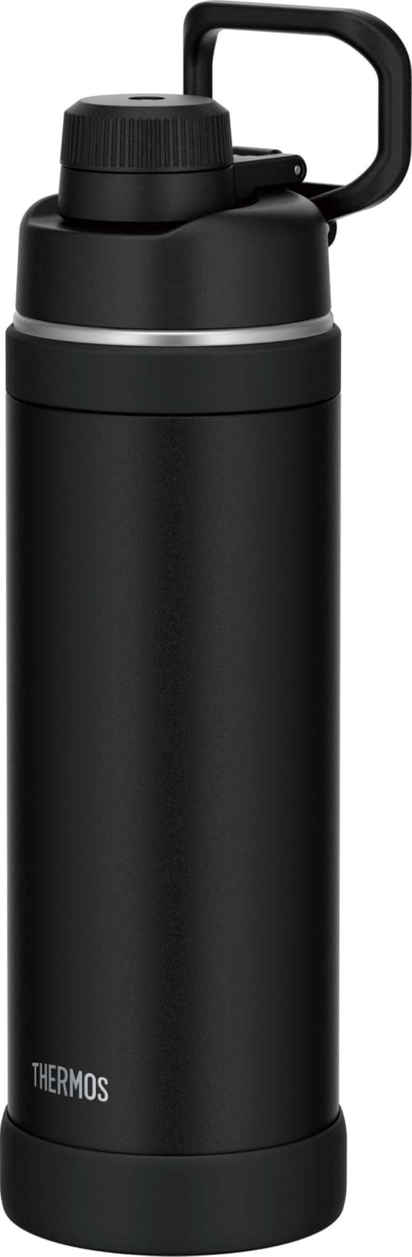 FJU1000 BK Thermos Water Bottle, Vacuum Insulated Sports Bottle, 0.3 gal (1 L) Black, Convenient Carrying Loop, Direct Drinking