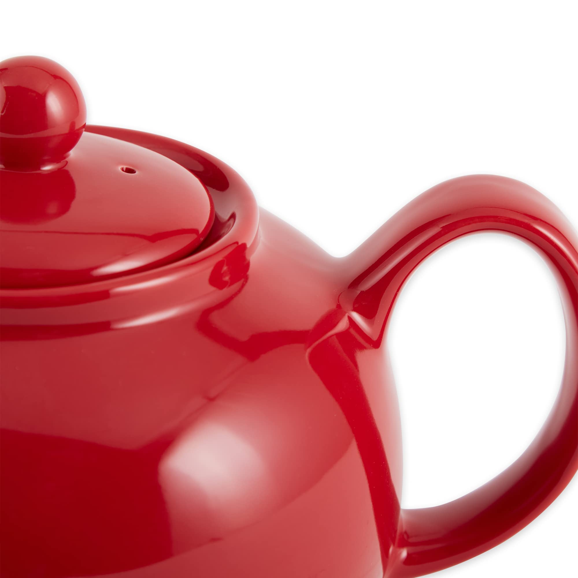 STONEWARE TEAPOT - RED