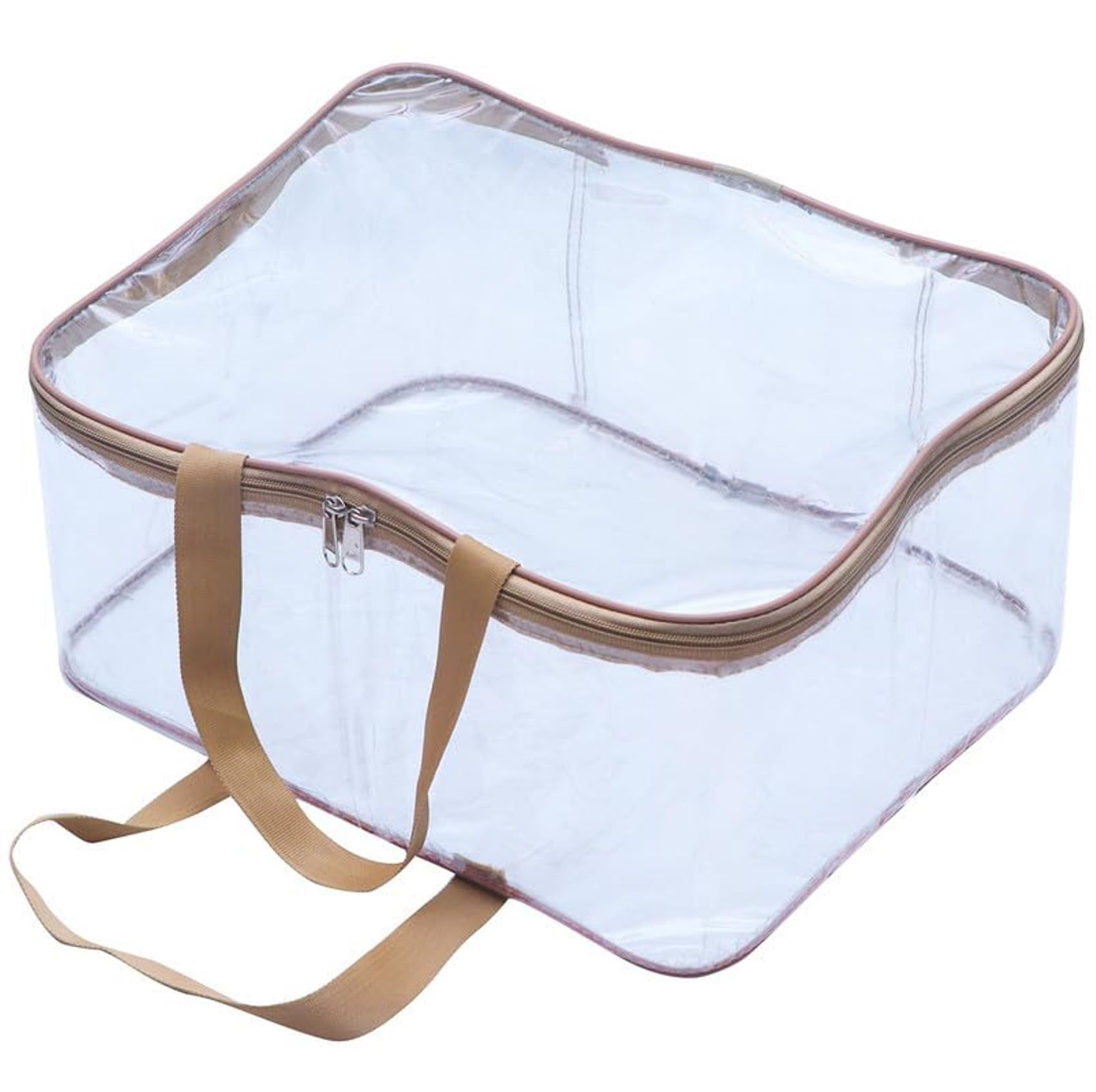 Damons Underbed Storage Bag With Transparent Pvc Storage Bag For Saree Covers,Clothes, Lehenga, Blankets, Bedsheets, Toys, Docs 