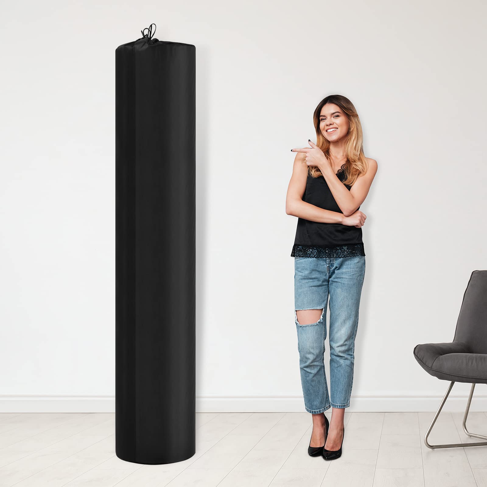 Jumbo Rug Storage Bag For Rugs Up To 6 X 9 Ft, Protection For Rolled Rug 20 X 92 Inch, Large Nylon Drawstring Rug Storage Bag(92