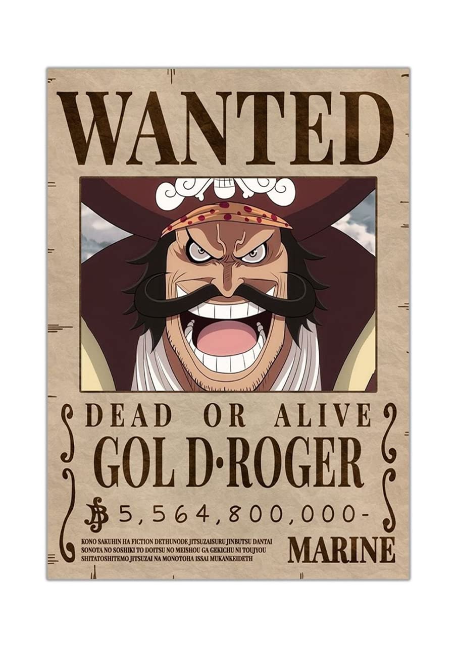 ComicSense.xyz One Piece Anime Gol D Roger (Pirate King) Wanted Bounty Poster