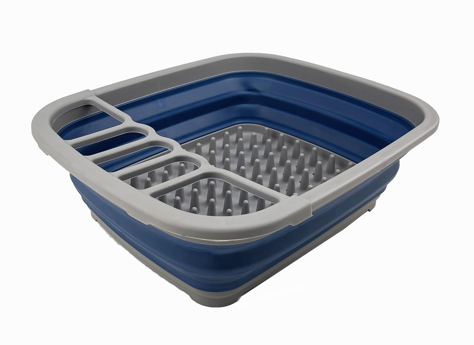 Sammart 8L (2.11Gallons) Collapsible Plastic Dish Drainer - Foldable Drying Rack - Portable Dinnerware Organizer - Space Saving