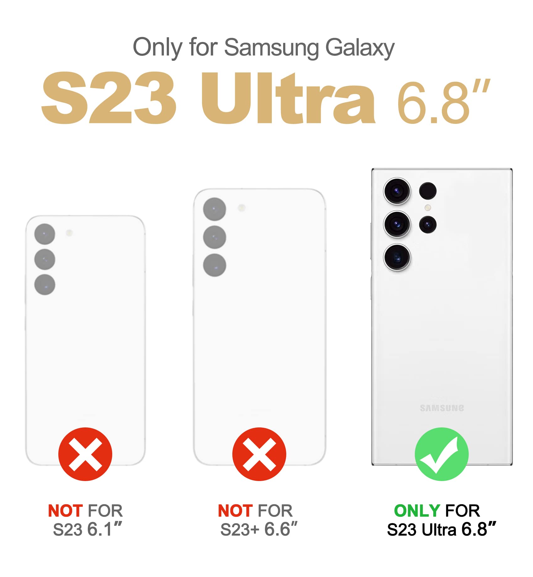 Suritch For Samsung Galaxy S23 Ultra Case, Built-In Screen Protector] Dual-Layer Protection ] Full Protection Shockproof Rugged