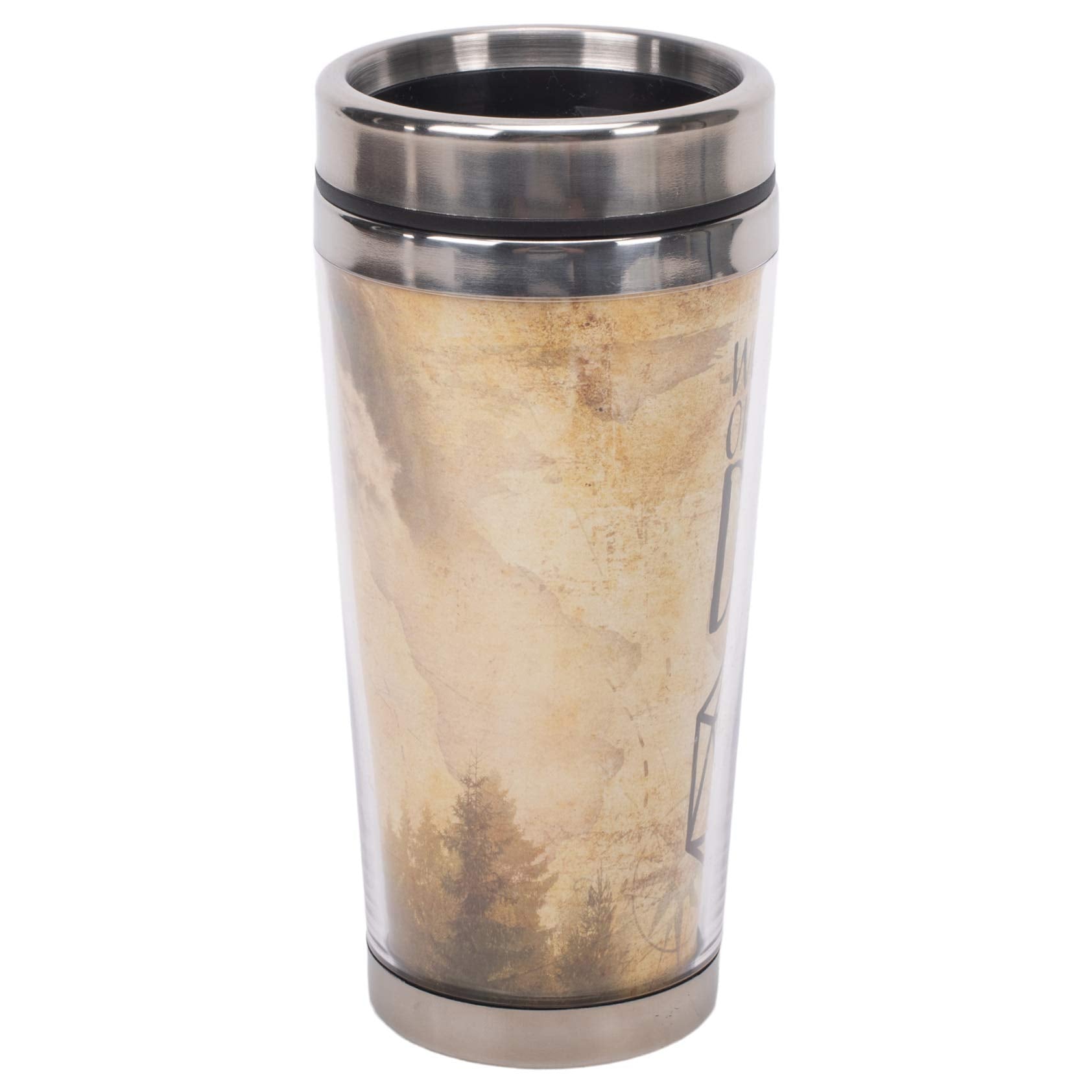 World'S Okayest Dm Grey 16 Ounce Stainless Steel Travel Tumbler Mug With Lid