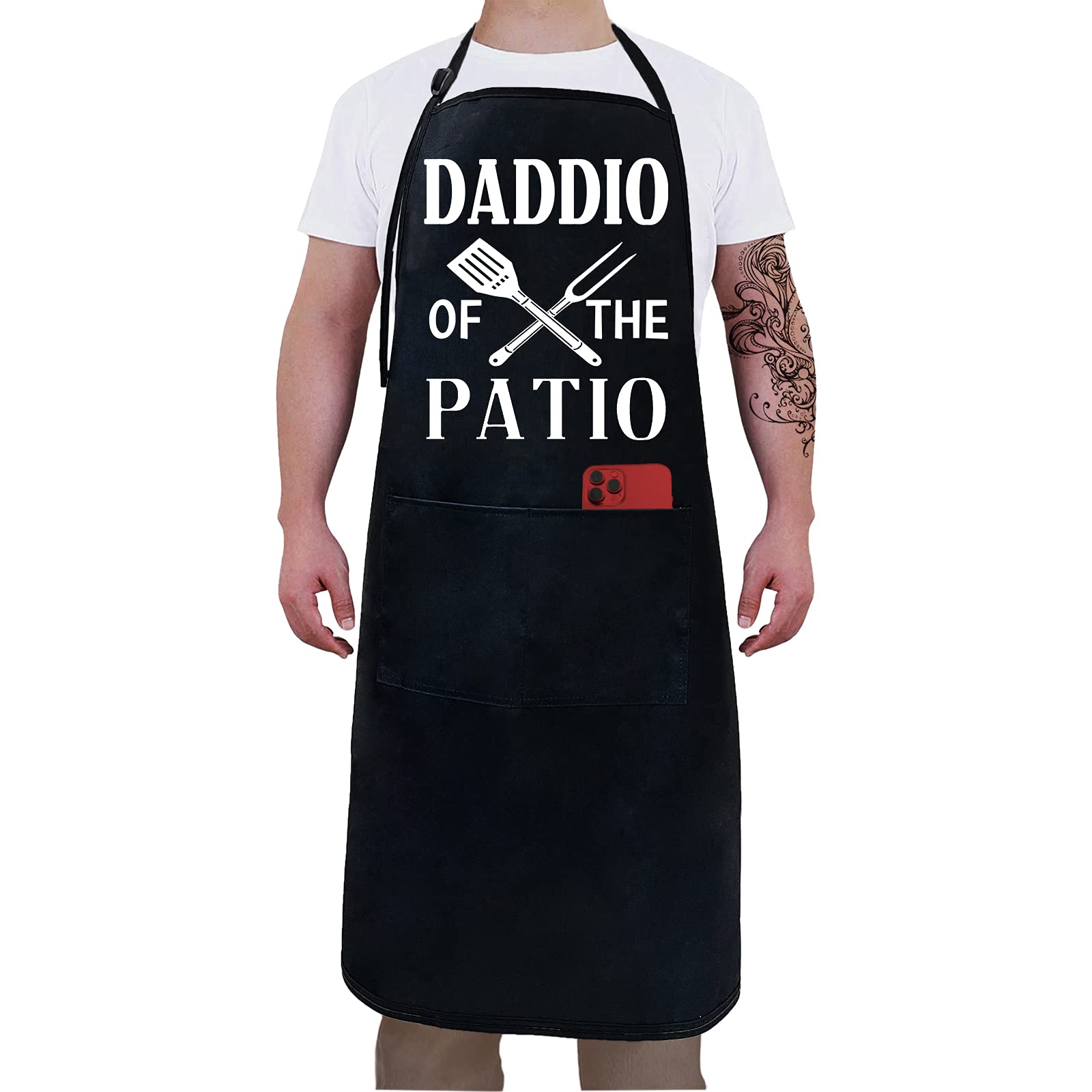 2 Pack - Aprons For Men ,Fathers Day,Dad Apron,Gifts For Dad - From Daughter Son For The Best Dad Husband Stepfather Birthday Ba
