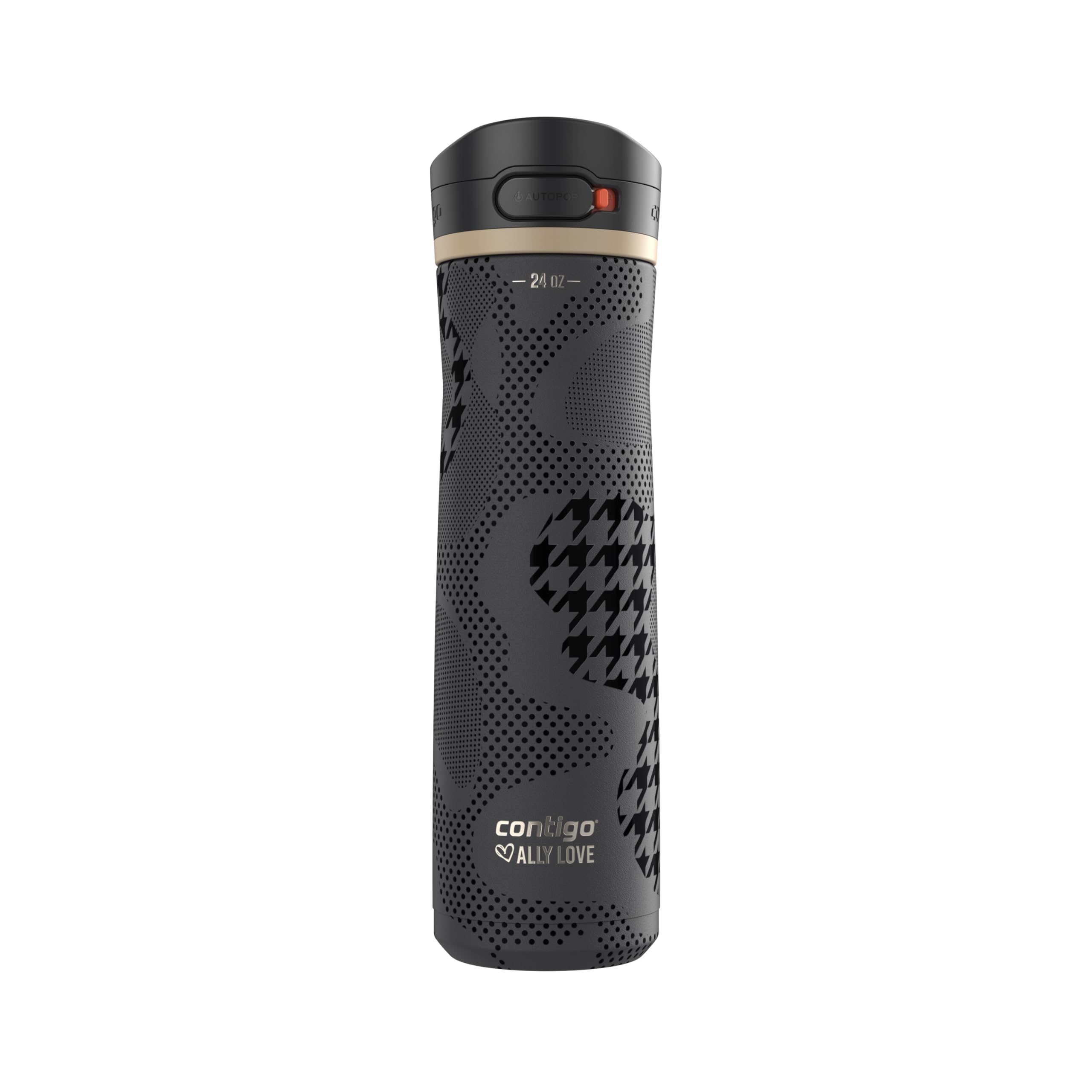 Contigo x Ally Love Jackson Chill 2.0, Stainless Steel, Spill Proof Water Bottle with AutoPop Lid, BPA Free, 24oz, Licorice
