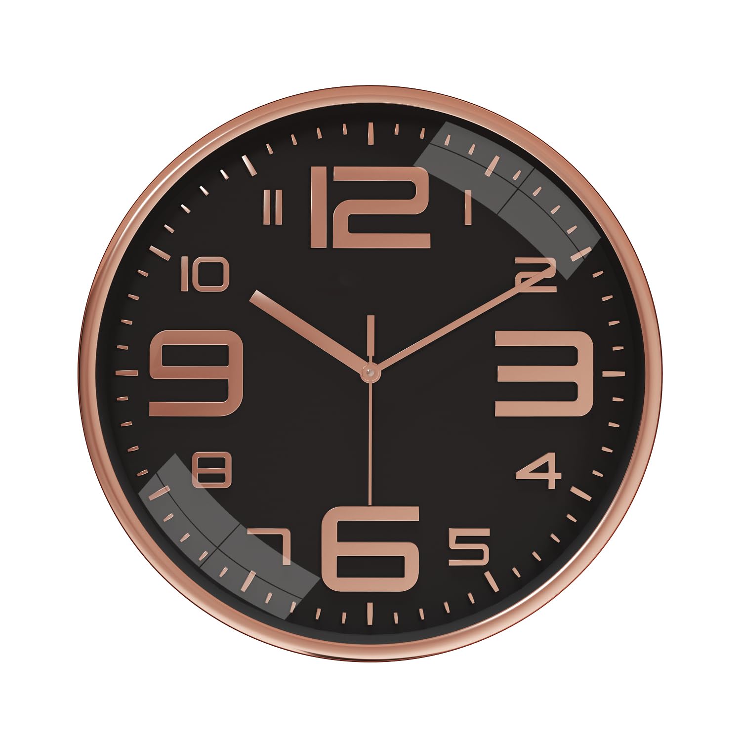 Amazon Brand - Solimo 12-Inch Bold Numeric With Silent Movement Modern Plastic Analog Wall Clock - Parrot Green