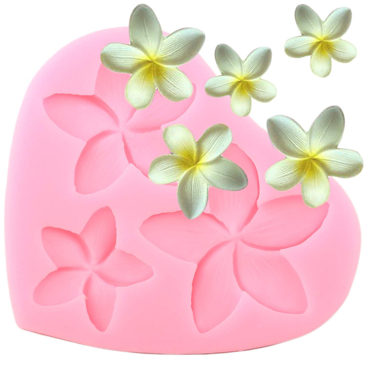 Frangipani Plumeria Flower Floral Silicone Mold Diy Pudding Desserts Cupcake Cake Topper Decoration Soap Mould Crystal Jelly Sho