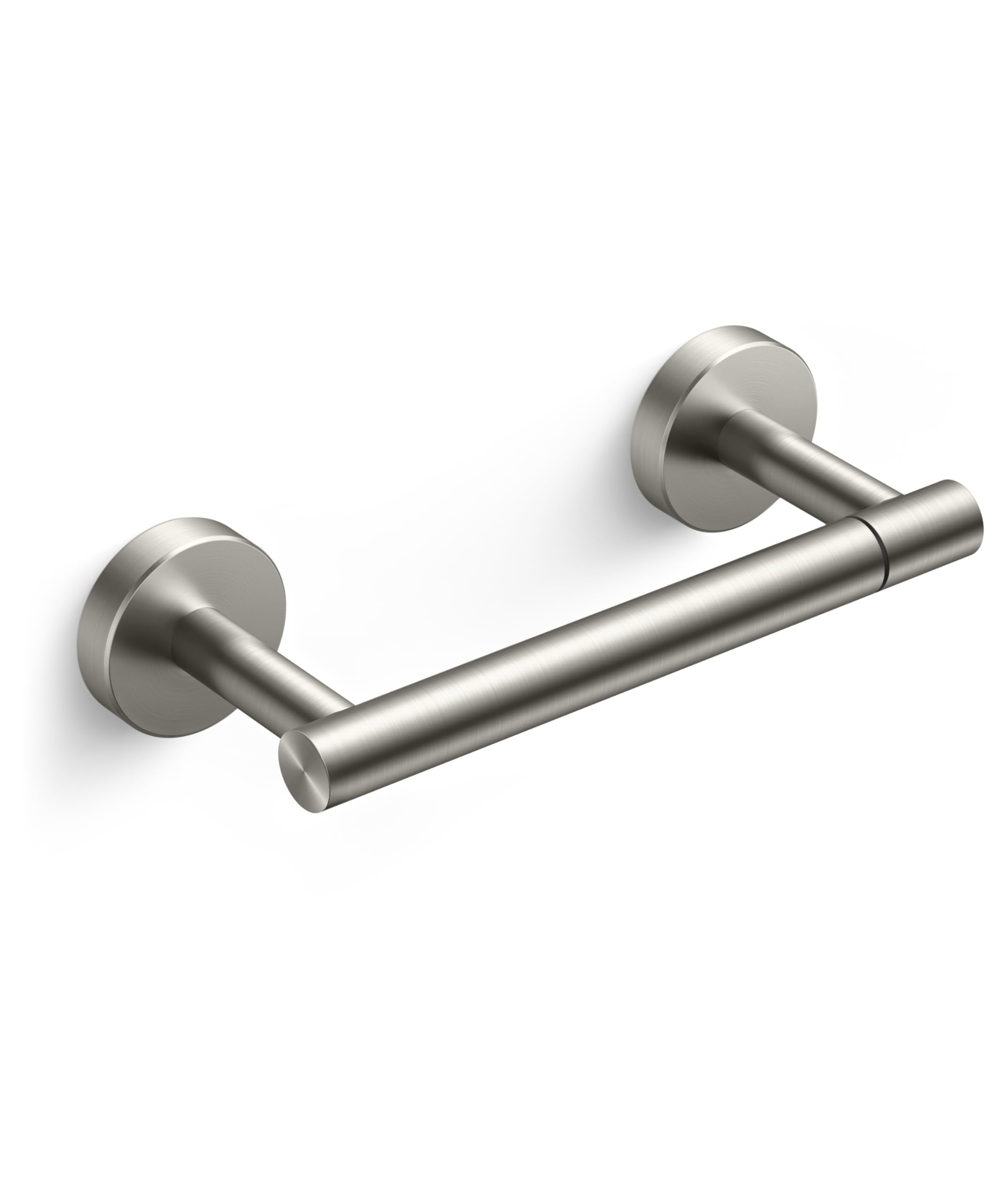 FORIOUS Brushed Nickel Toilet Paper Holder Wall Mount  Bathroom Toilet Paper Holder Brushed Nickel SUS 304 Stainless Steel  Double Post Pivoting Toilet Paper Roll Holder for Bathroom RV