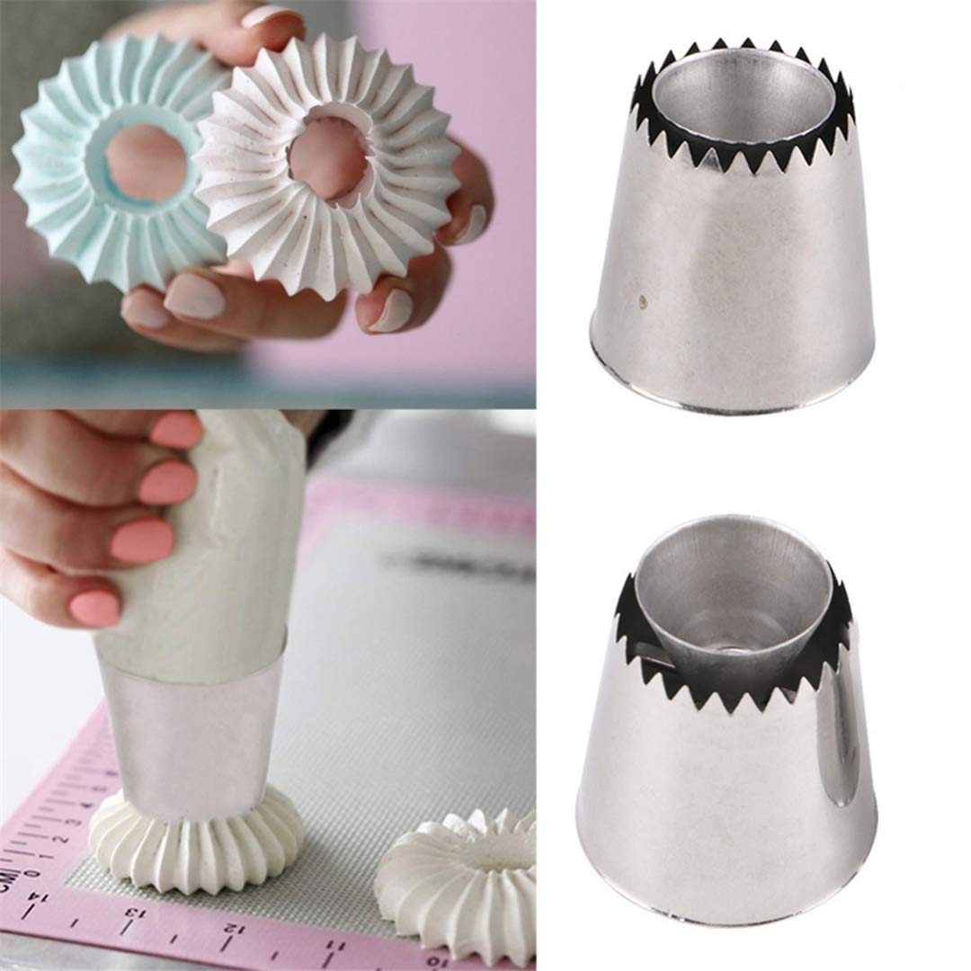 Fantasyday 4 Piece Stainless Steel Piping Tips Piping Nozzles Cake Decorating Supplies Cookies Cupcake Icing Decorating Supplies