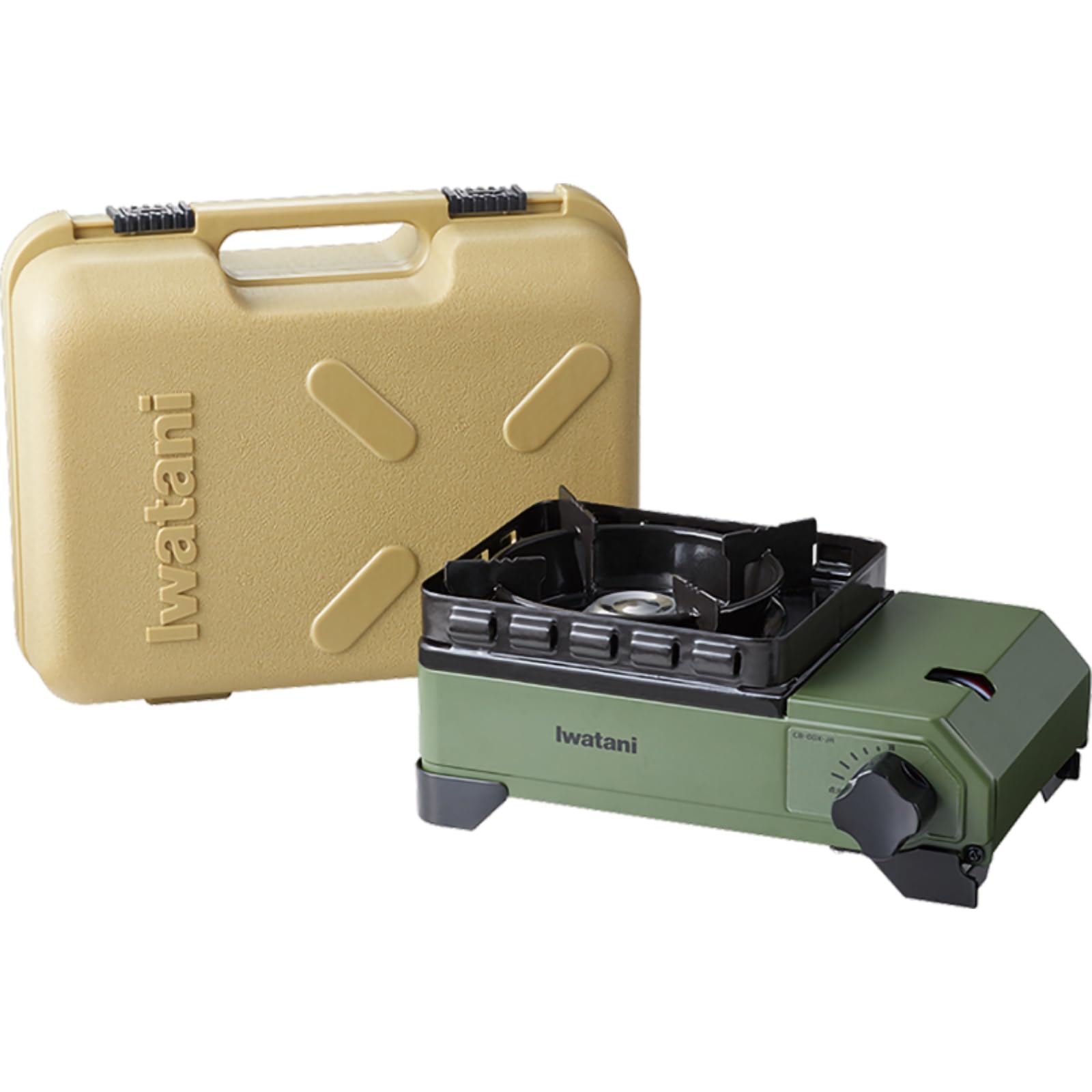 Iwatani Tough Maru Jr. Cassette Stove, Made In Japan, Dutch Oven Safe, Olive