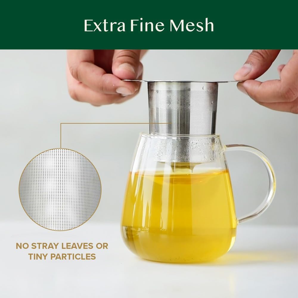 Vahdam, Classic Tea Infuser | Tea Infusers For Loose Tea | 18/8 Stainless Steel Loose Tea Steeper | Best Tea Strainers For Loose