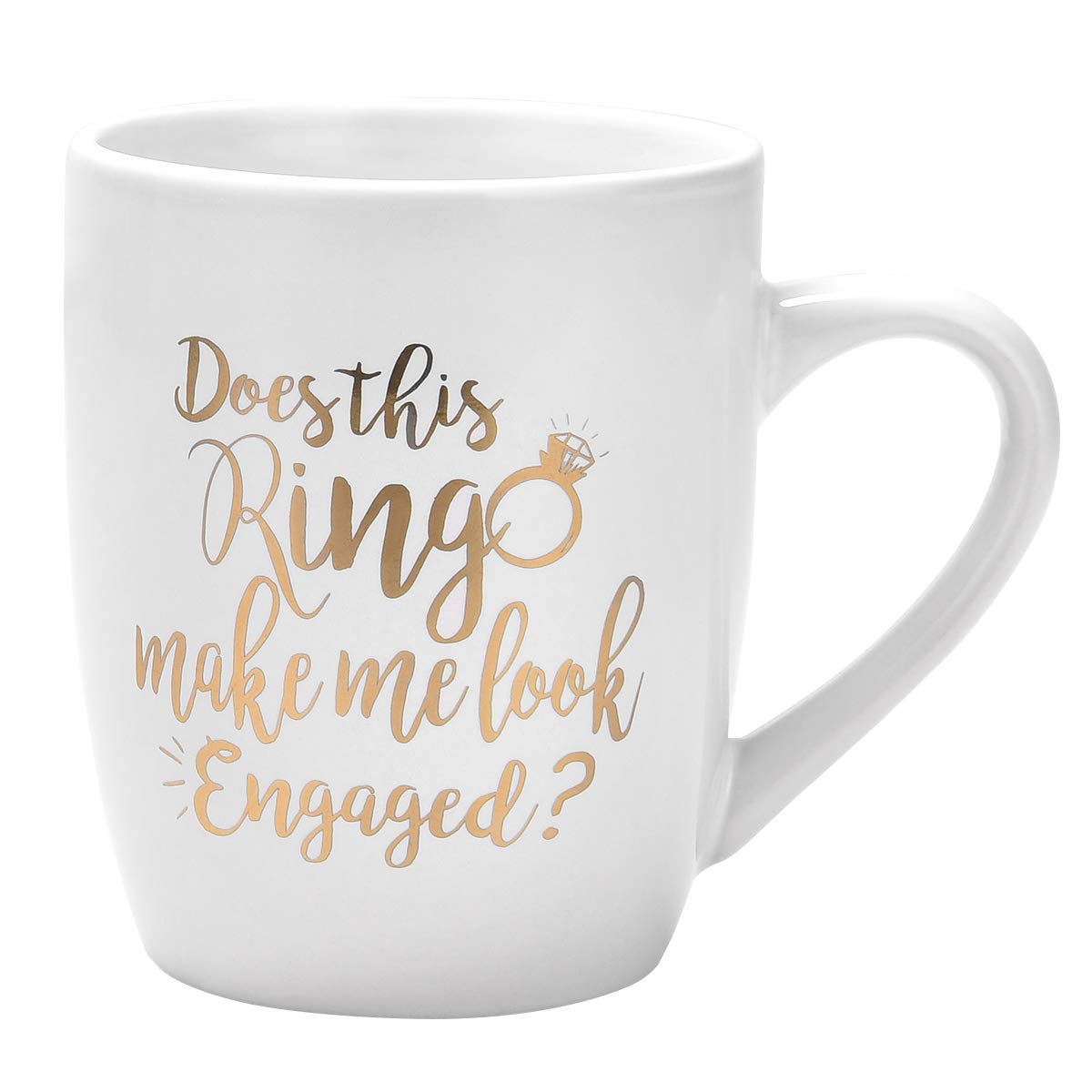 Maustic Engagement Gift Does This Ring Make Me Look Engaged Coffee Mug Funny Mug Novelty Coffee Mug Gift For Women Men Engagemen
