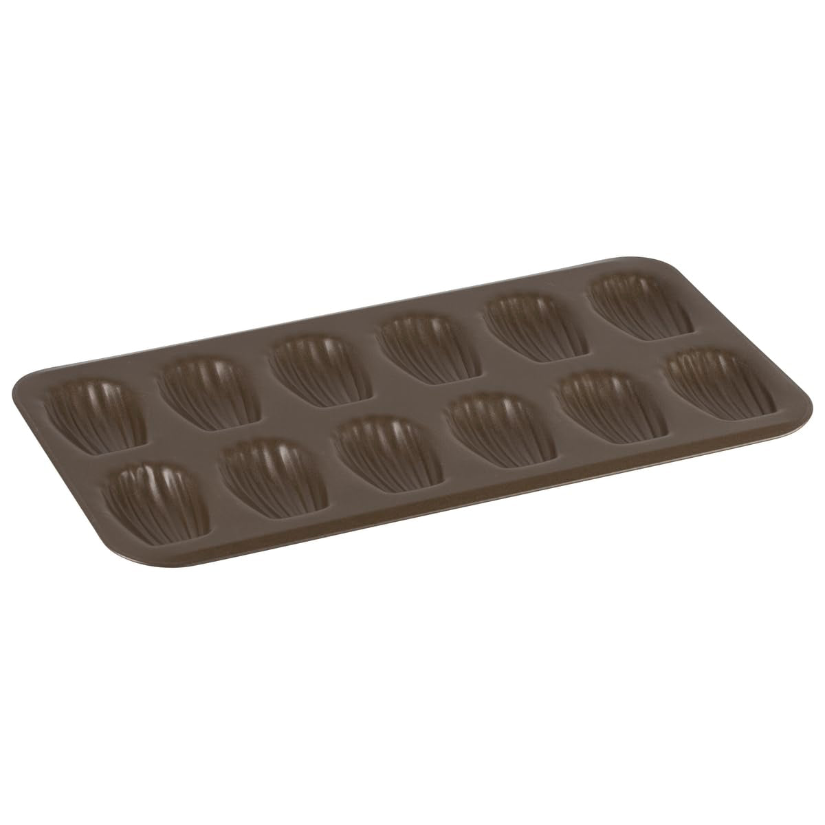 Paderno World Cuisine Non-Stick Madeleine Sheet, 15.5 X 7.875 Inch, Black