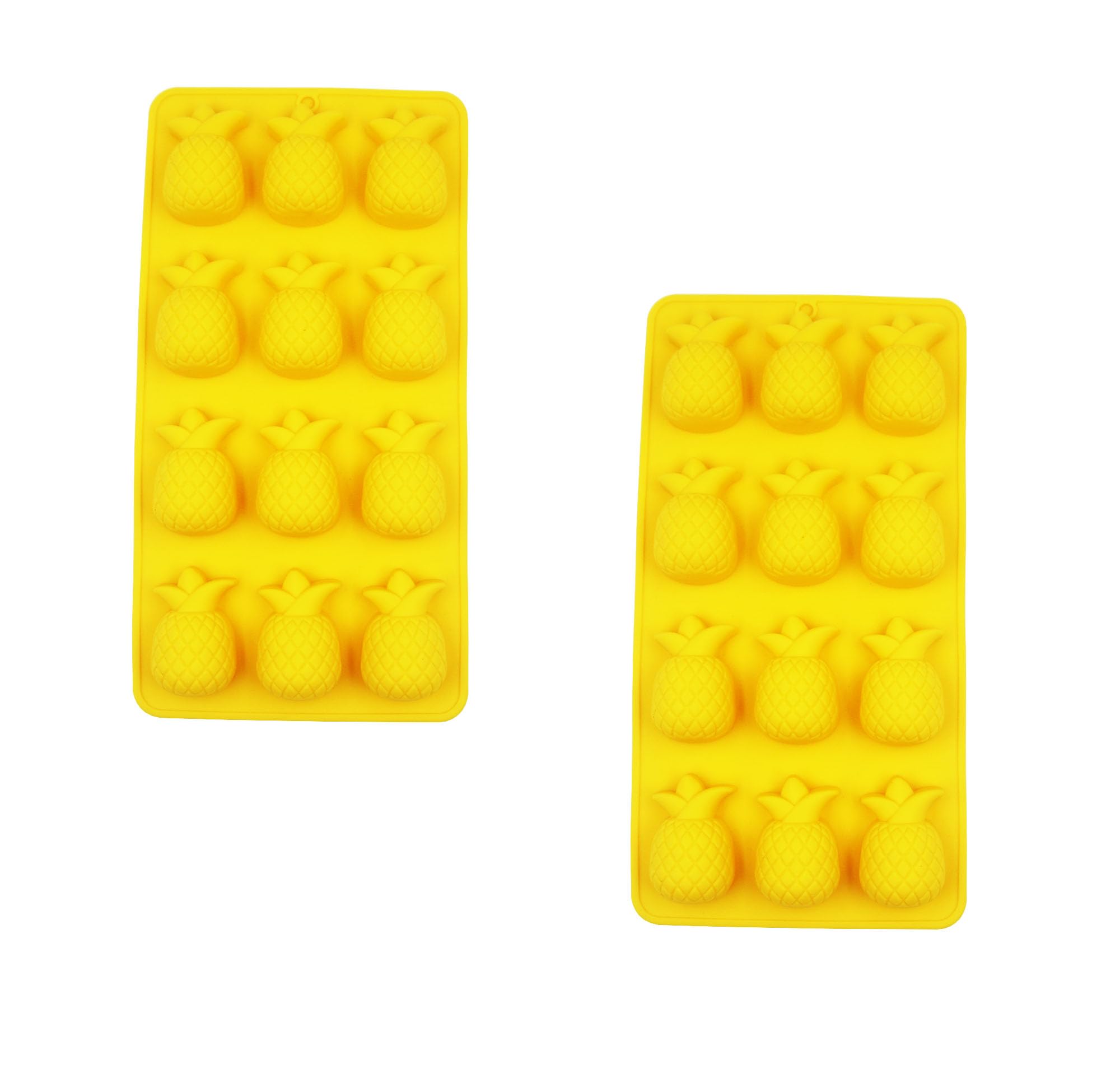 2 Pack Chocolate Molds,12-Cavities Silicone Pineapple Mold for Chocolate,Candy,Cake Decoration,Jelly