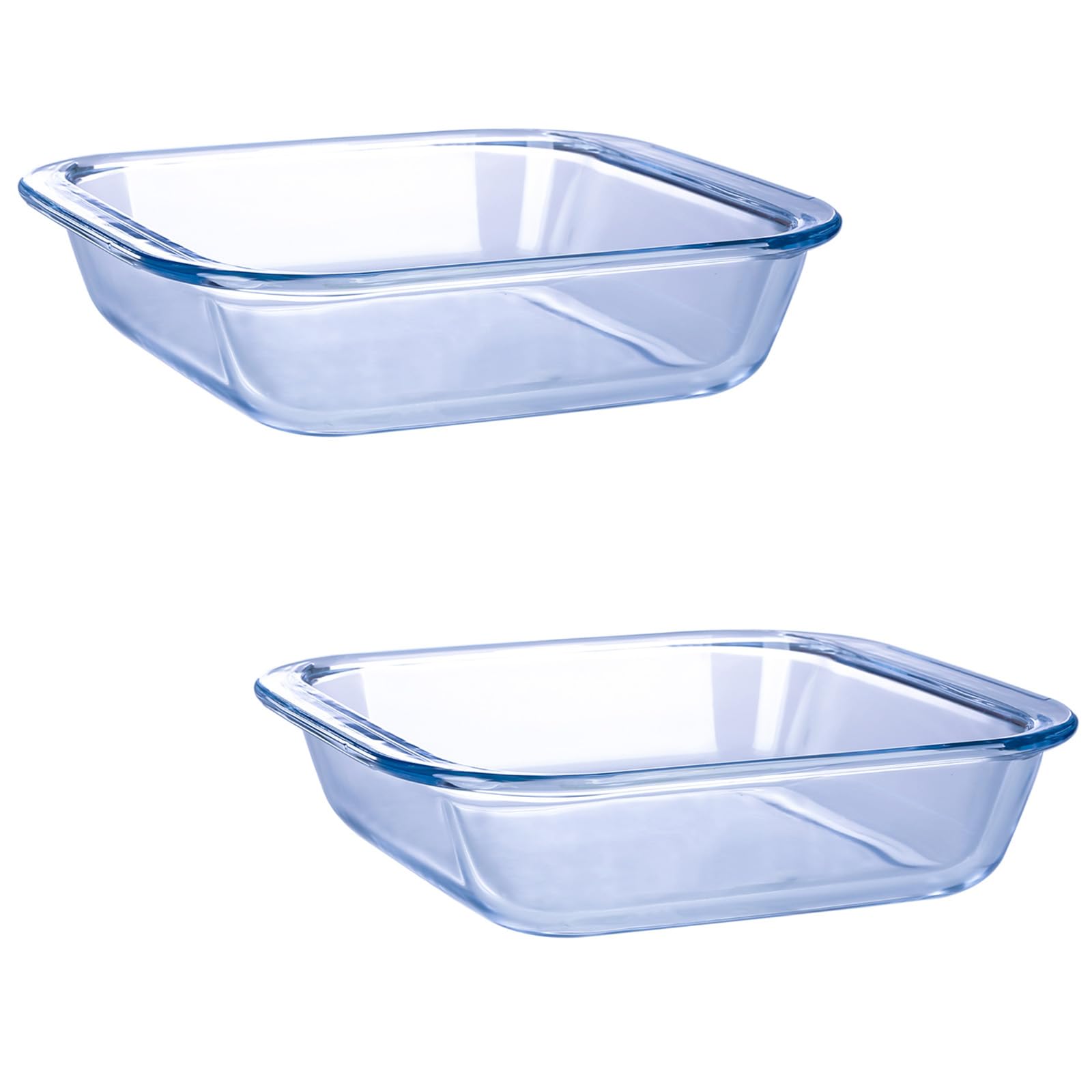 6x6 Baking Pan, Square Baking Dishes 2 Pack Glass Tempered Dish For Casserole Lasagna Brownie, Great for Microwave or Air Frye