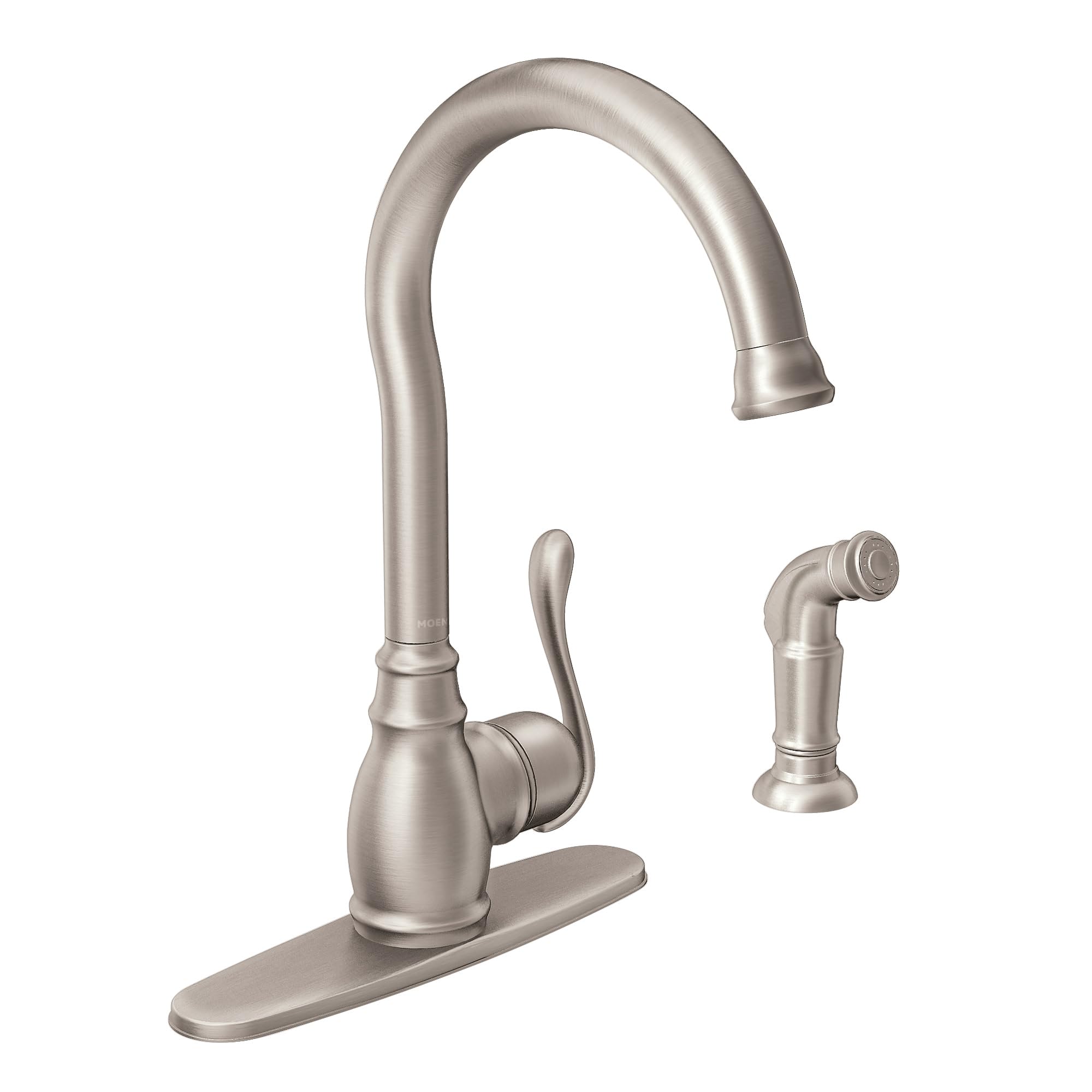 Moen 87650SRS Kitchen Faucet with Side Spray from the Anabelle Collection, Spot Resist Stainless