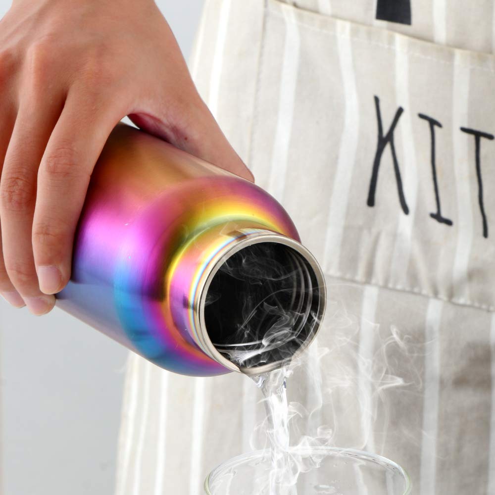 Color Me! 17 Oz 304 Stainless Steel Water Bottles, Double Wall Vacuum Insulated Water Bottle, Metal Sport Water Bottles For Outd