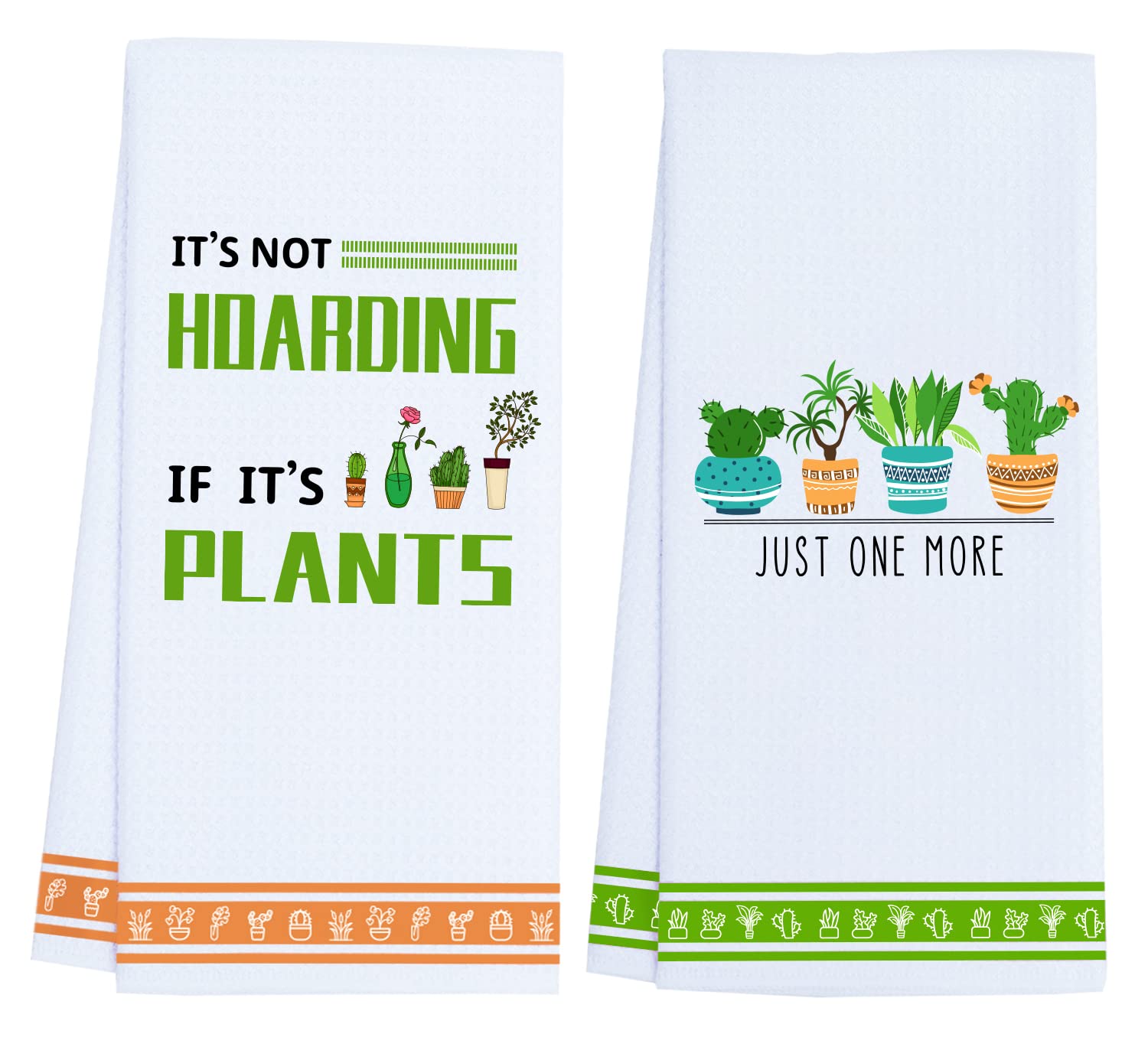 LXOMILL Funny Kitchen Towels, Plant Gifts for Plant Lovers Women Gardener, Funny Birthday Gift for Friend, Plant Mom Lady Gifts,