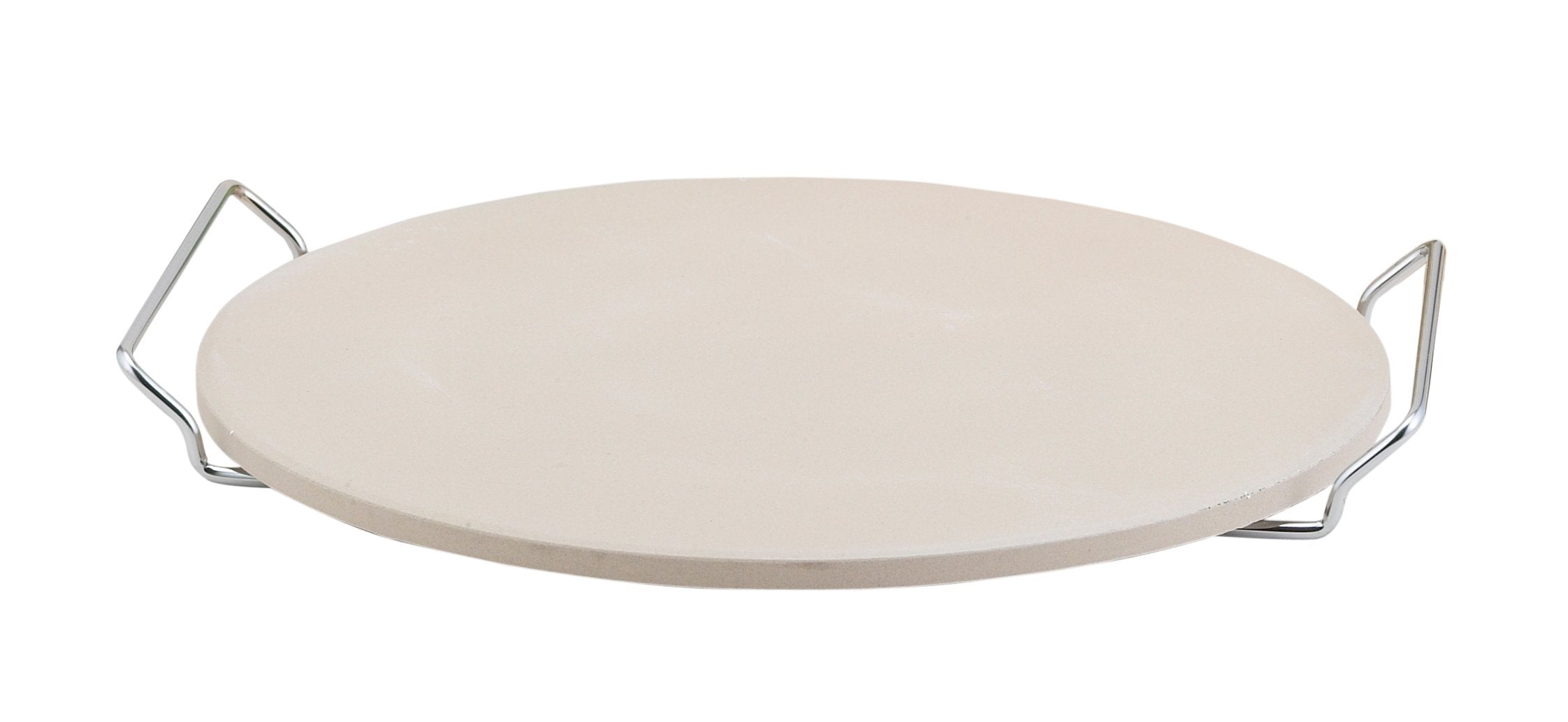 Fantes Pizza Baking Stone With Serving Rack, Natural Ceramic Stoneware, The Italian Market Original Since 1906