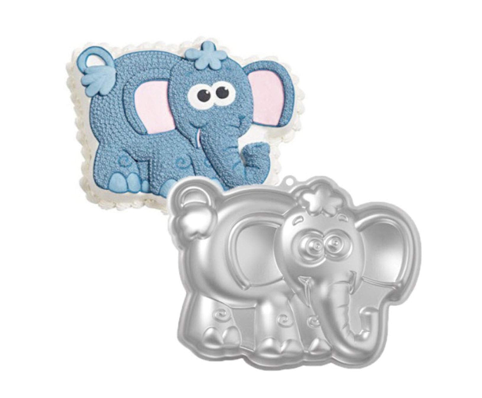 Zdywy 10 Inch Elephant Shaped Aluminum 3D Baking Mould Cake Mold Tin Birthday Cake Pan - Elephant