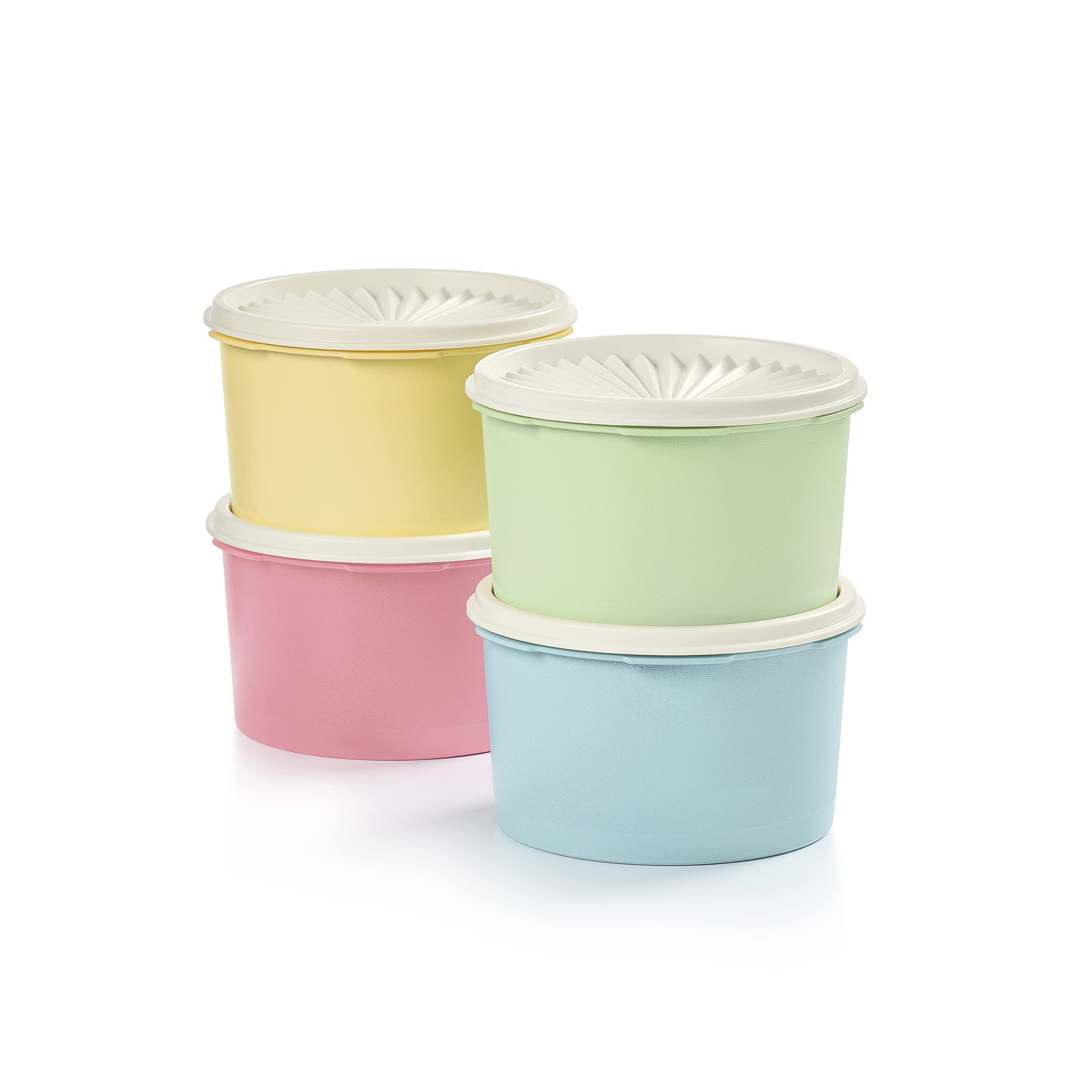 Tupperware Heritage Collection 8 Piece Food Storage Canister Set In Vintage Colors - Dishwasher Safe & Bpa Free - (4 Containers