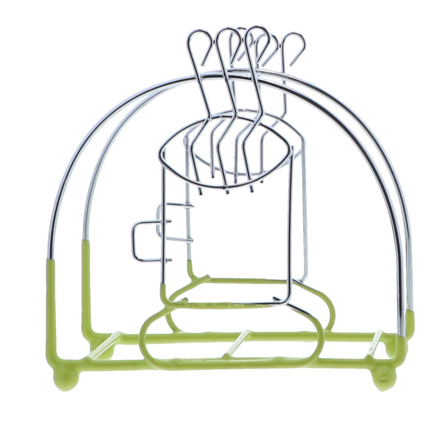 Wire Napkin Holder With Coffee Cup Kitchen D  Cor (Green)