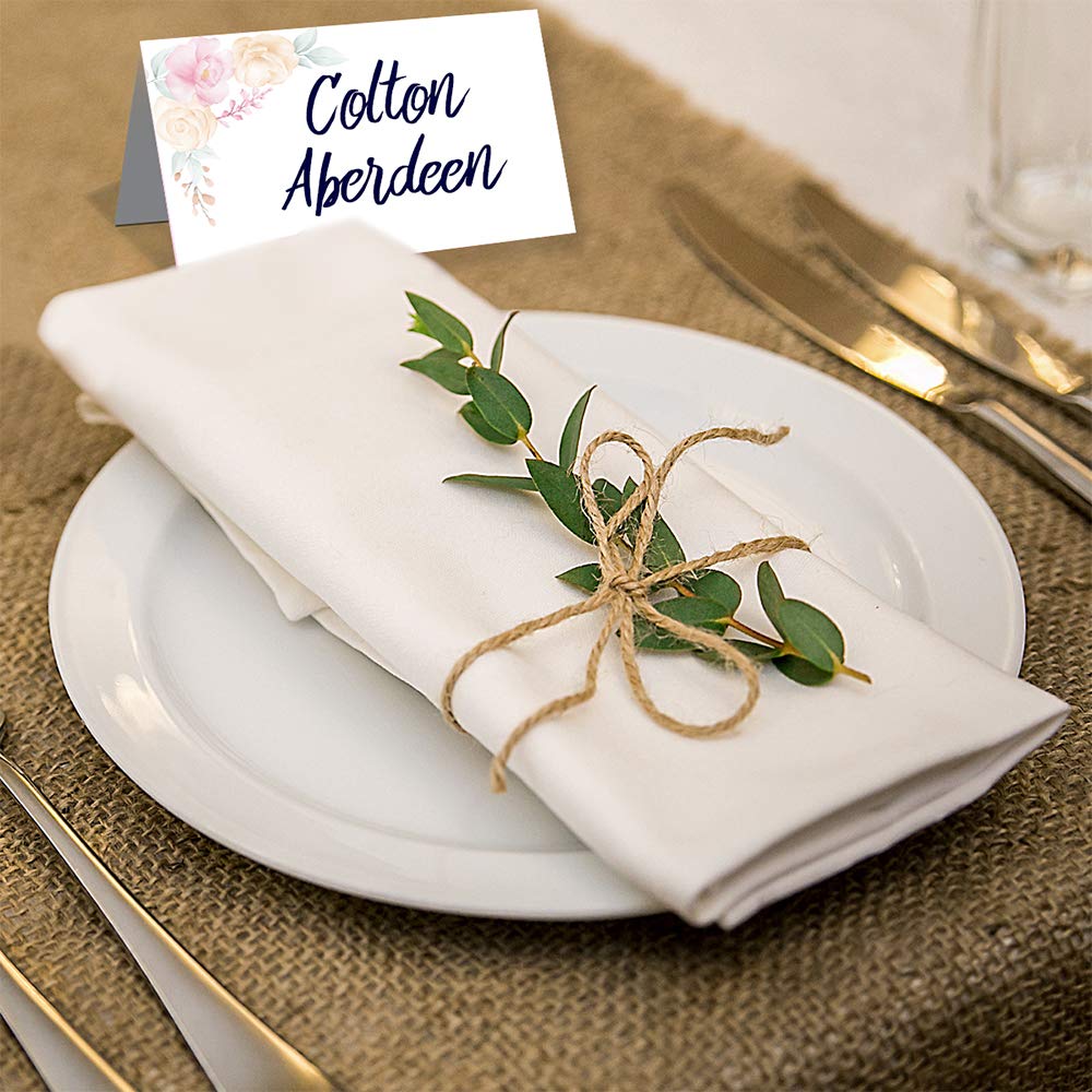 Wedding Place Card Signs - Set Of 100 - Blank Wedding Stationery - Table Setting Cards For Under $15!