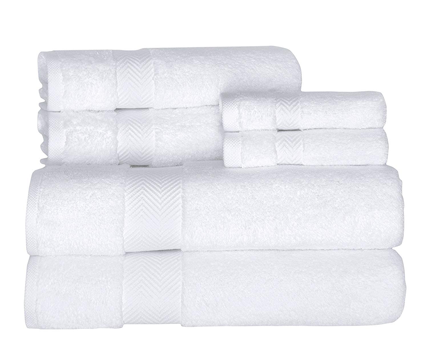 Ctt Classic Turkish Towels Set Of 6-100% Turkish Cotton, Absorbent & Comfy, Includes 2 Bath Towel 2 Hand Towel & 2 Washcloth | (