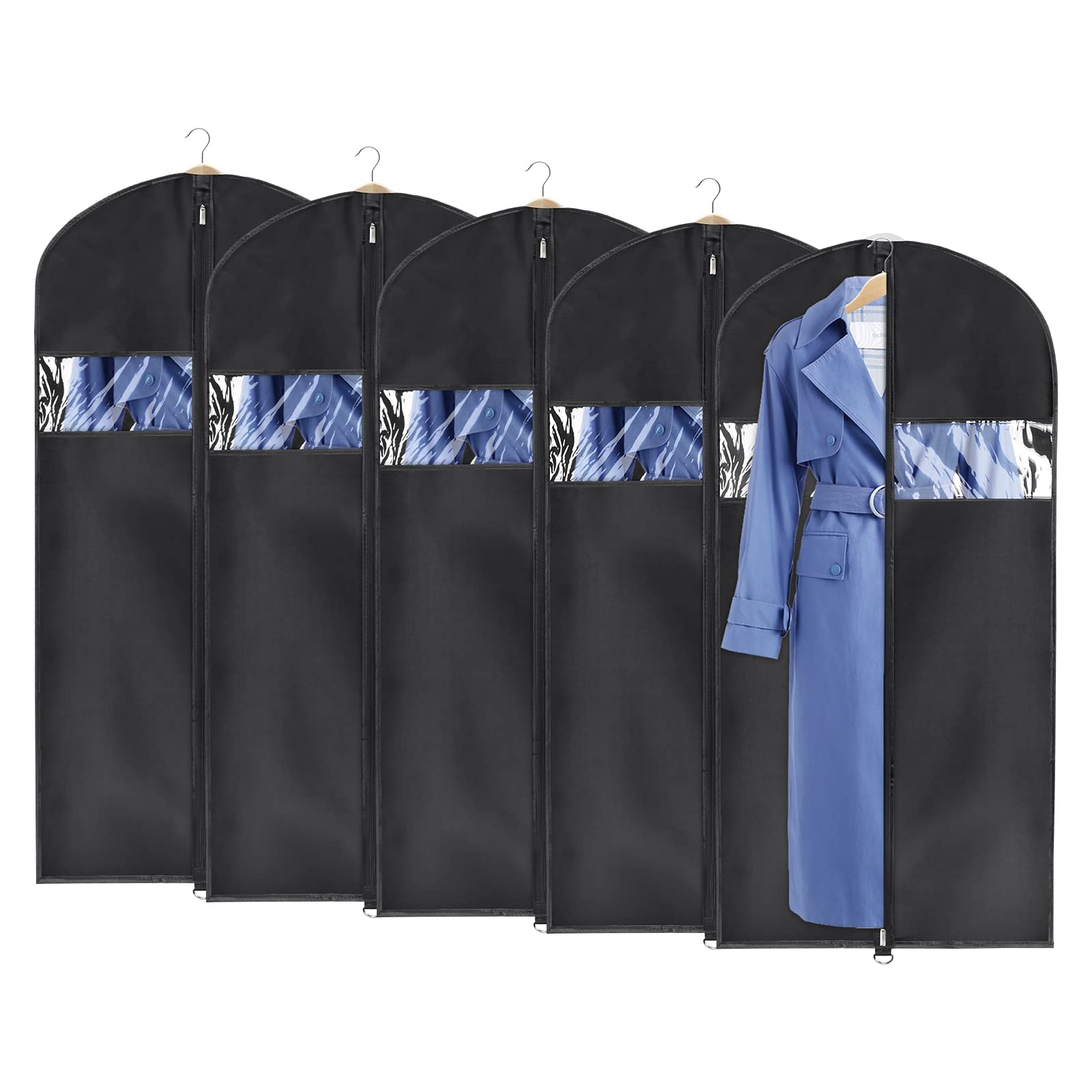 Univivi Lightweight Garment Bag Suit Bag For Storage And Travel (24 ''X50 ''-5Pcs - Oxford)